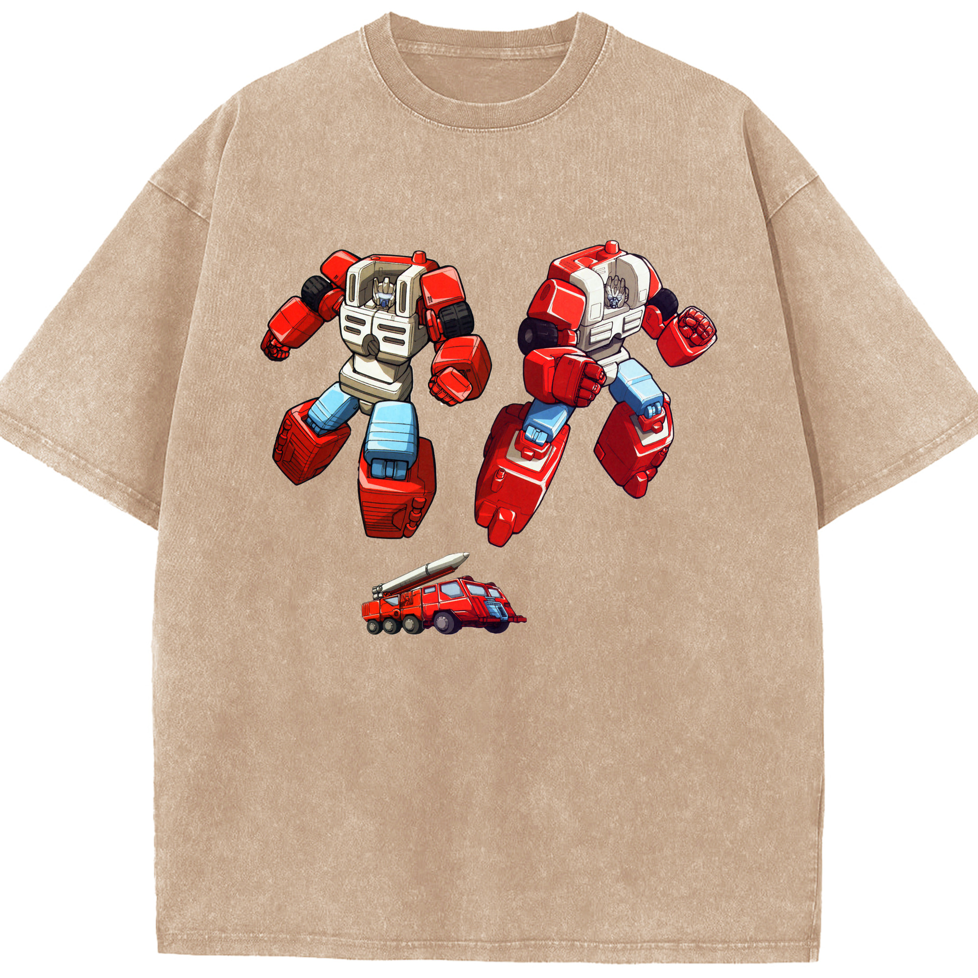 （画像用）  綿100% ヴィンテージ風 半袖Tシャツ（フロントプリント）
