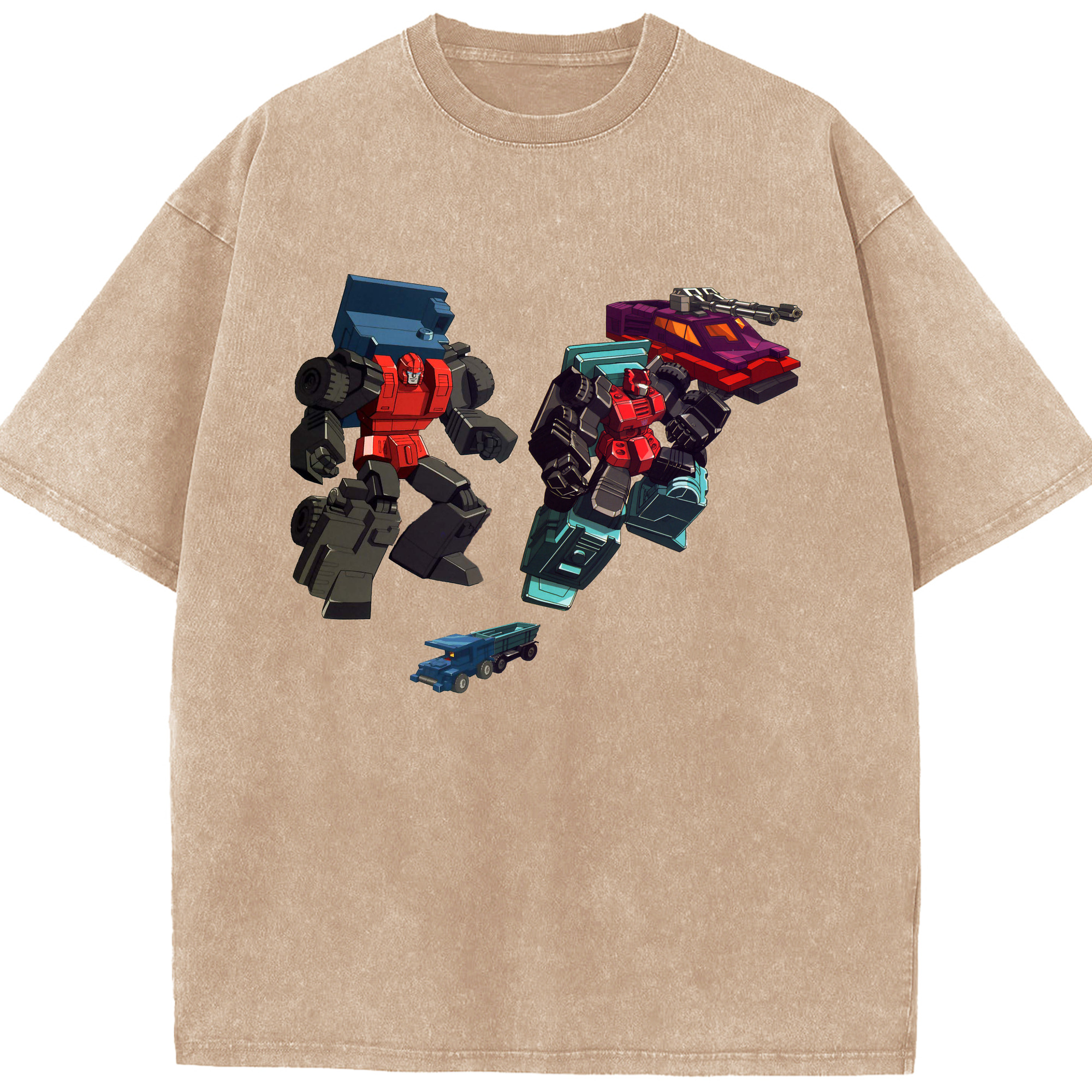 （画像用）  綿100% ヴィンテージ風 半袖Tシャツ（フロントプリント）
