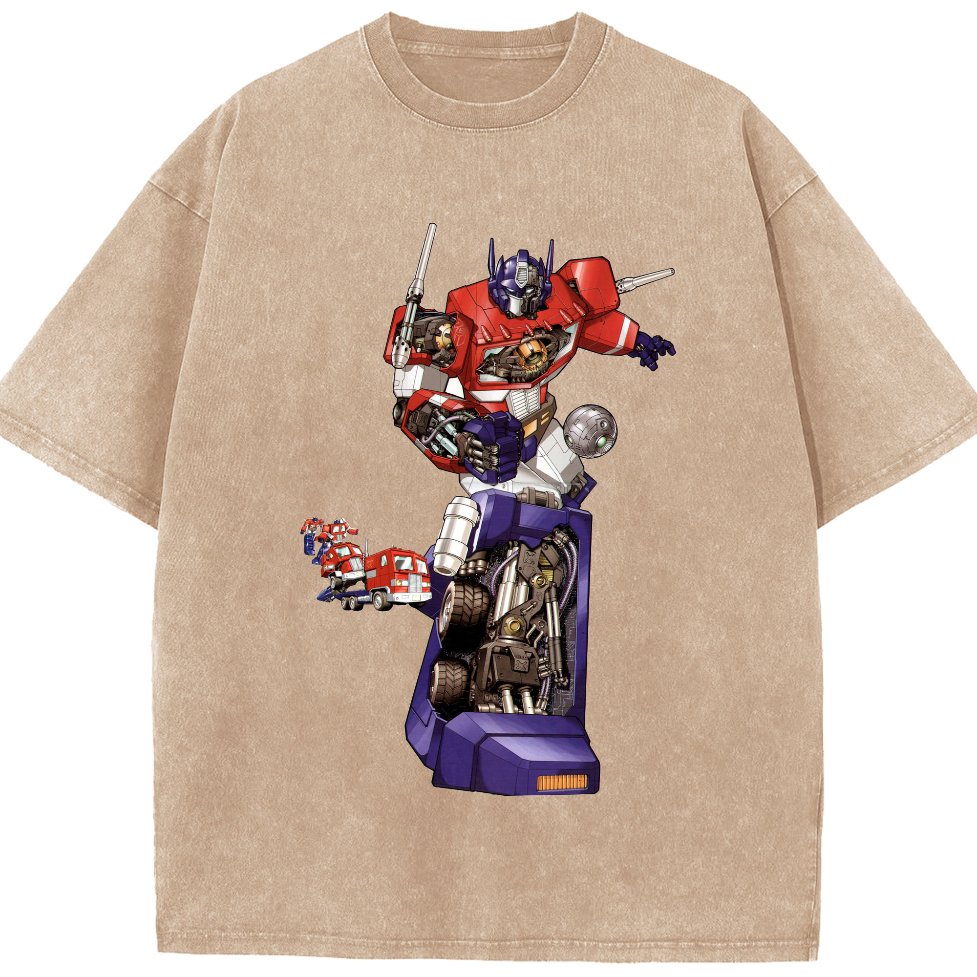 （画像用）  綿100% ヴィンテージ風 半袖Tシャツ（フロントプリント）