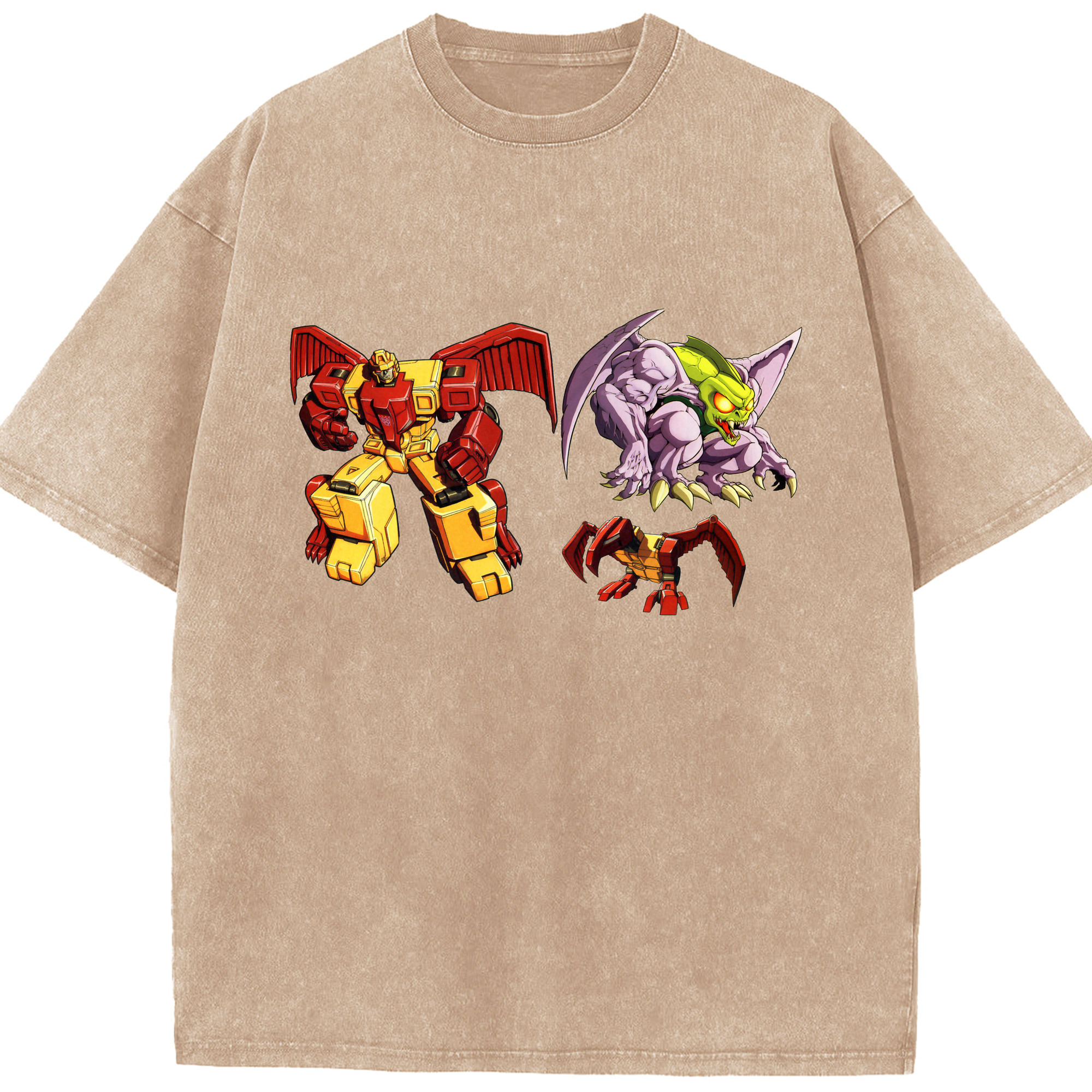 （画像用）  綿100% ヴィンテージ風 半袖Tシャツ（フロントプリント）