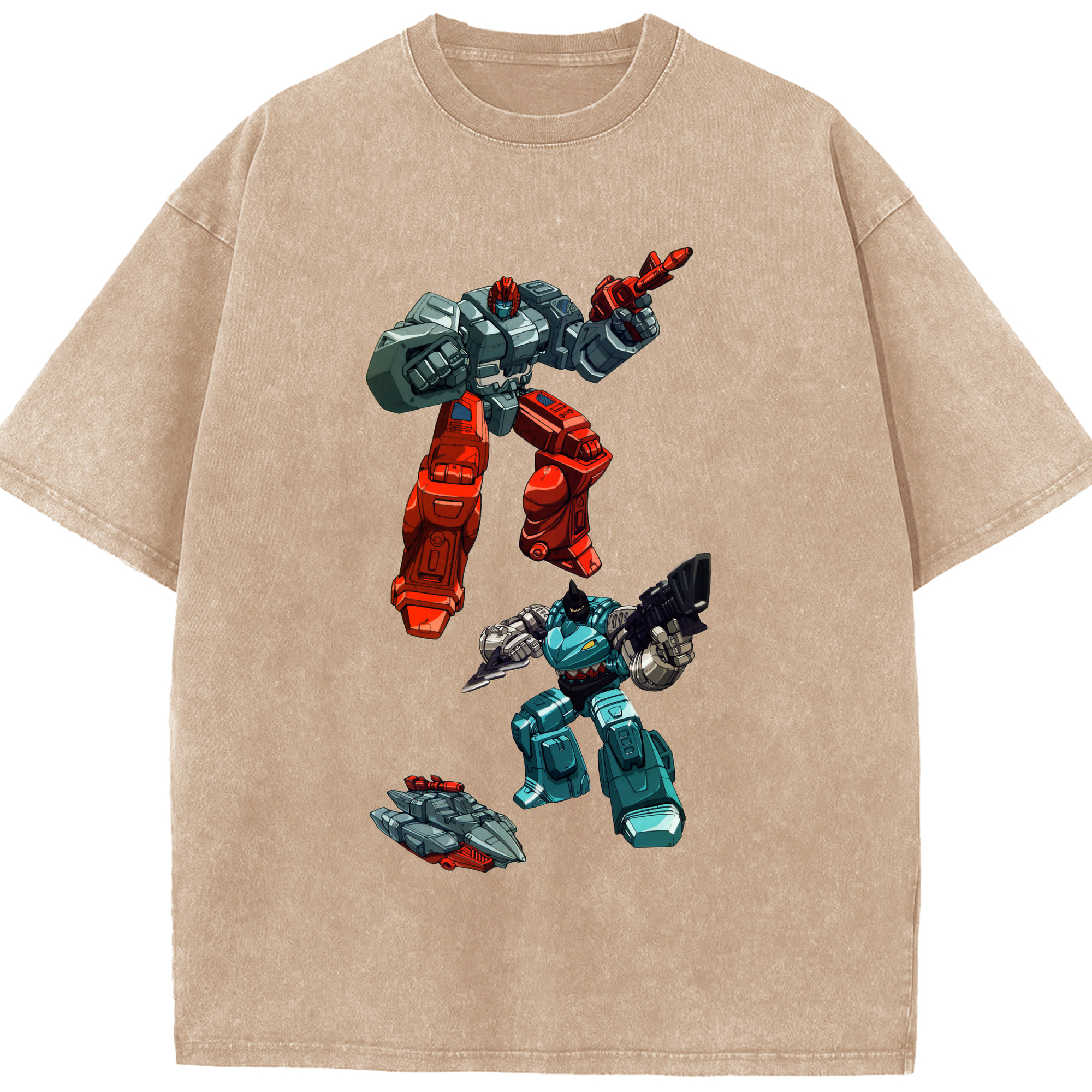 （画像用）  綿100% ヴィンテージ風 半袖Tシャツ（フロントプリント）