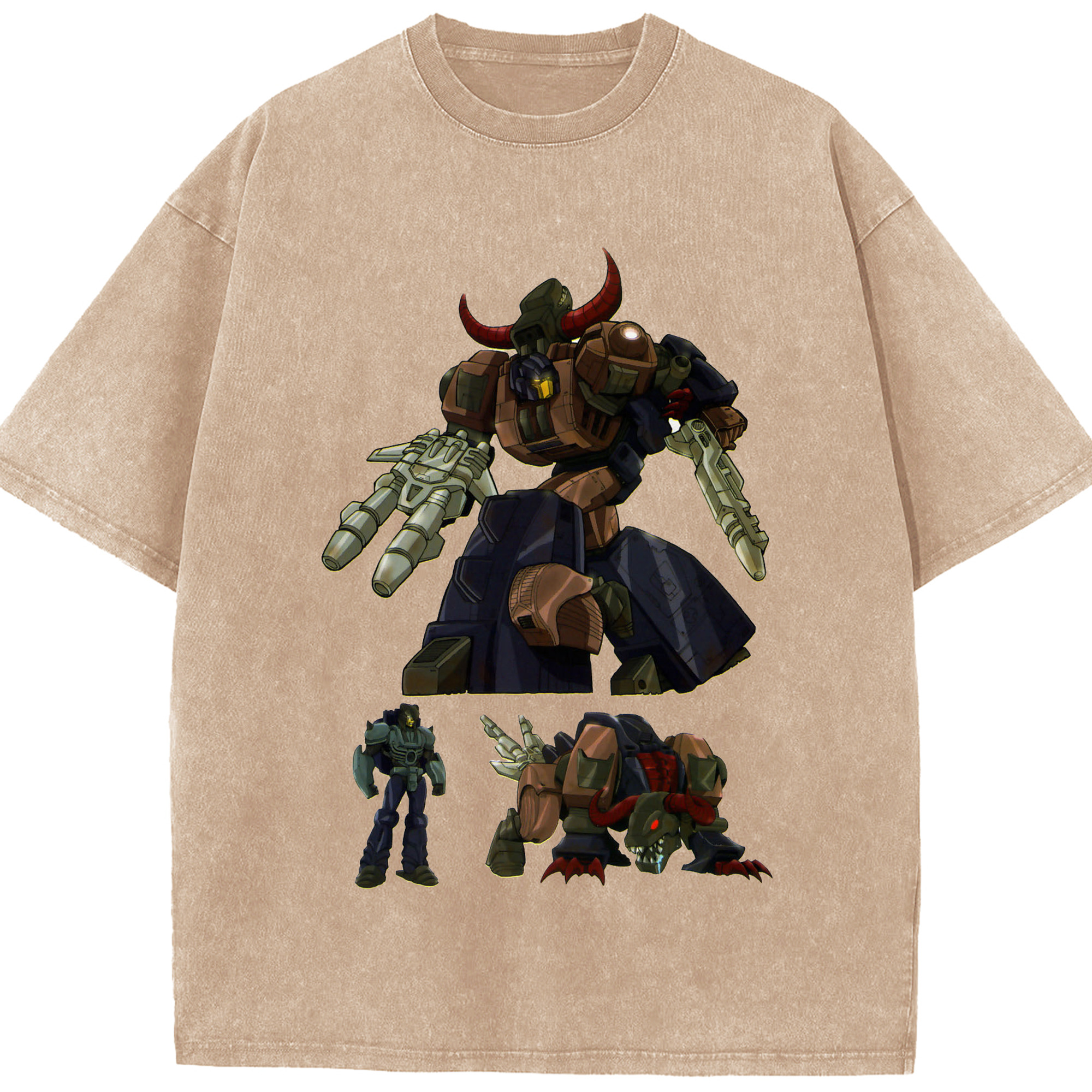 （画像用）  綿100% ヴィンテージ風 半袖Tシャツ（フロントプリント）