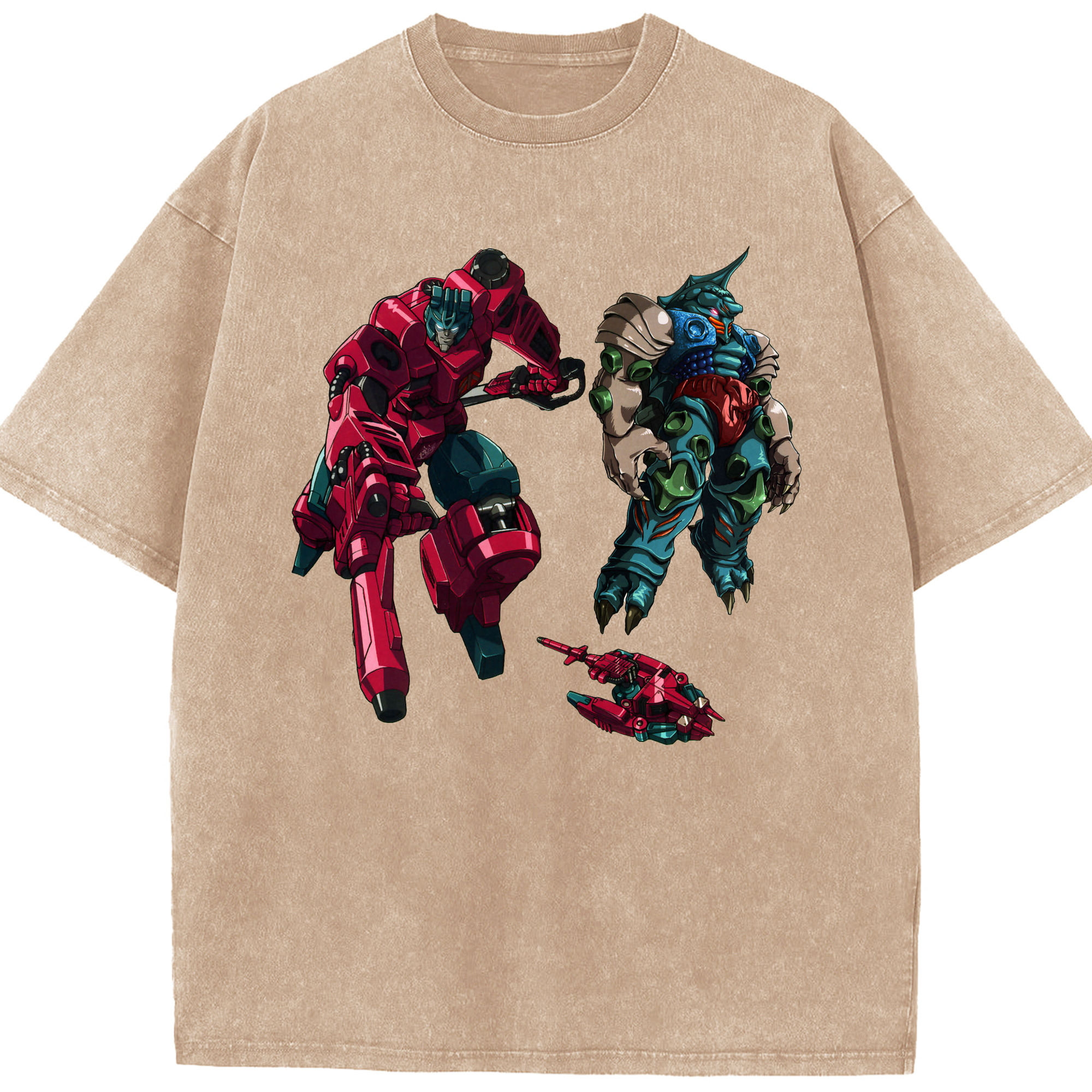 （画像用）  綿100% ヴィンテージ風 半袖Tシャツ（フロントプリント）