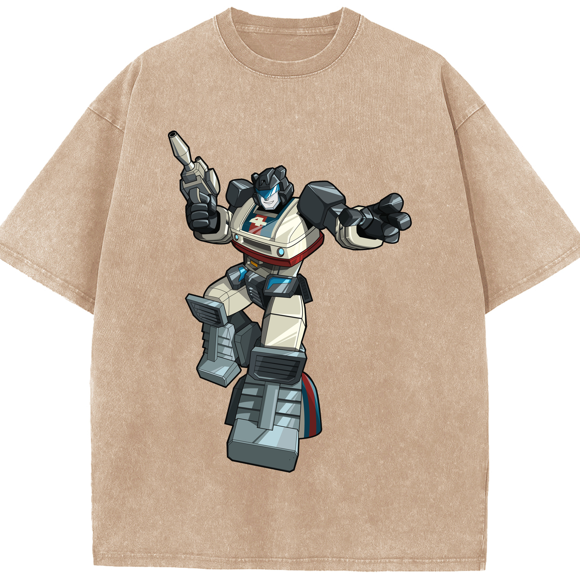 （画像用）  綿100% ヴィンテージ風 半袖Tシャツ（フロントプリント）