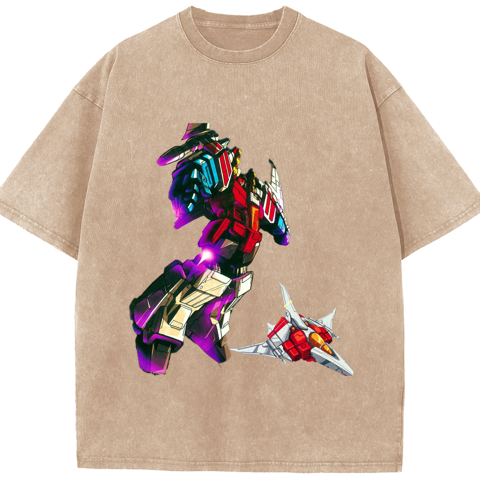 （画像用）  綿100% ヴィンテージ風 半袖Tシャツ（フロントプリント）