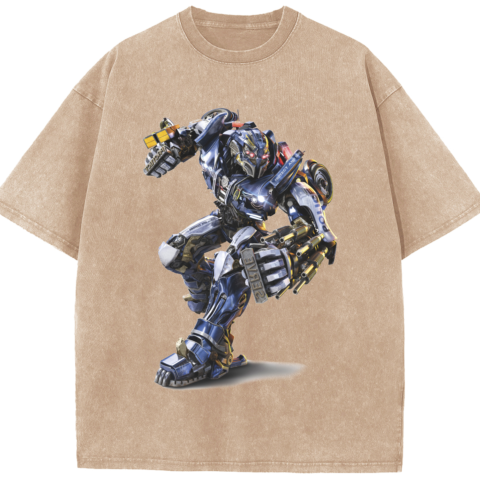 （画像用）  綿100% ヴィンテージ風 半袖Tシャツ（フロントプリント）