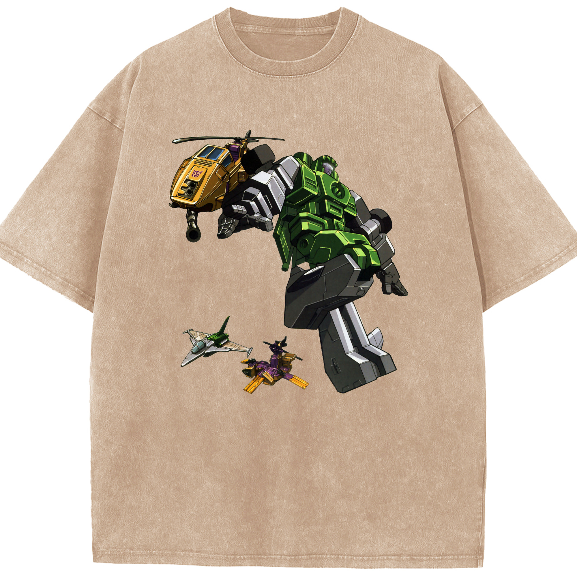 （画像用）  綿100% ヴィンテージ風 半袖Tシャツ（フロントプリント）