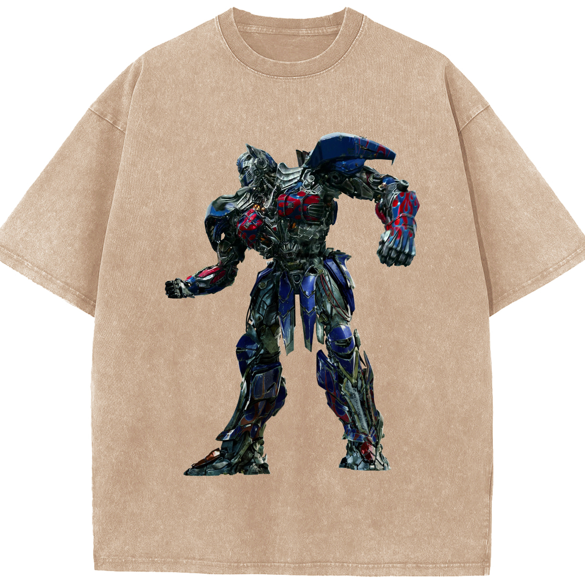 （画像用）  綿100% ヴィンテージ風 半袖Tシャツ（フロントプリント）