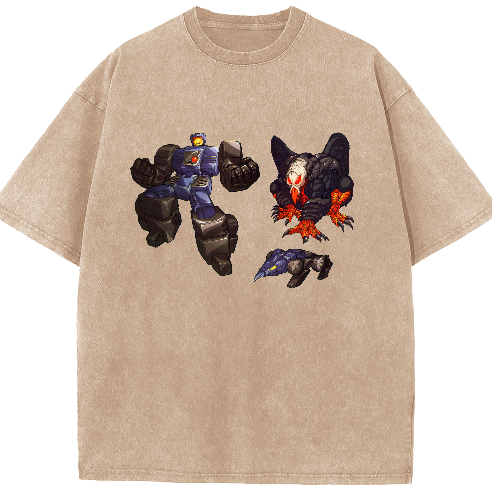 （画像用）  綿100% ヴィンテージ風 半袖Tシャツ（フロントプリント）