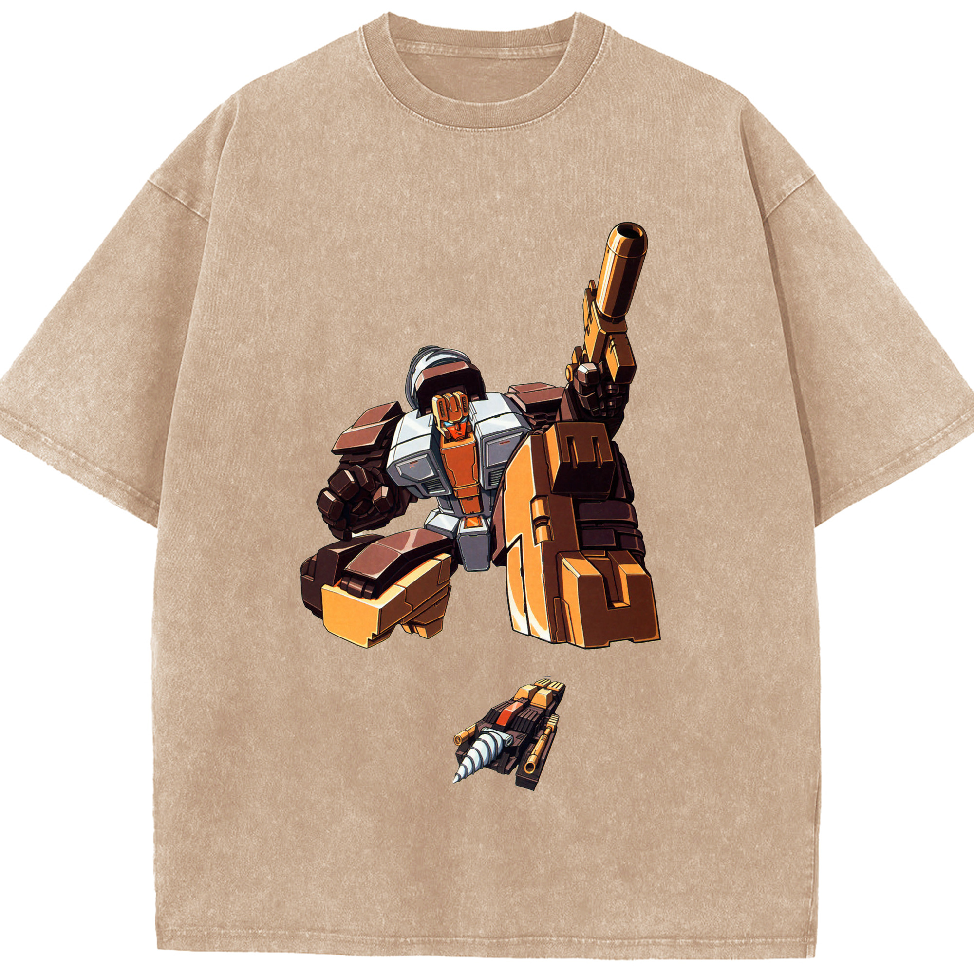 （画像用）  綿100% ヴィンテージ風 半袖Tシャツ（フロントプリント）