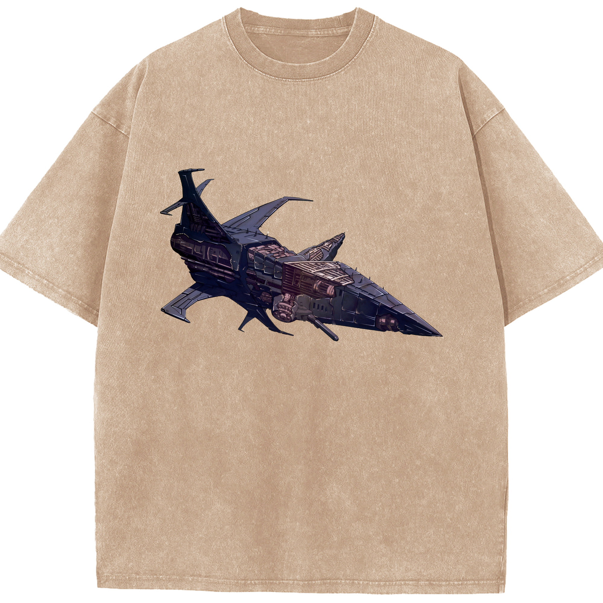 （画像用）  綿100% ヴィンテージ風 半袖Tシャツ（フロントプリント）