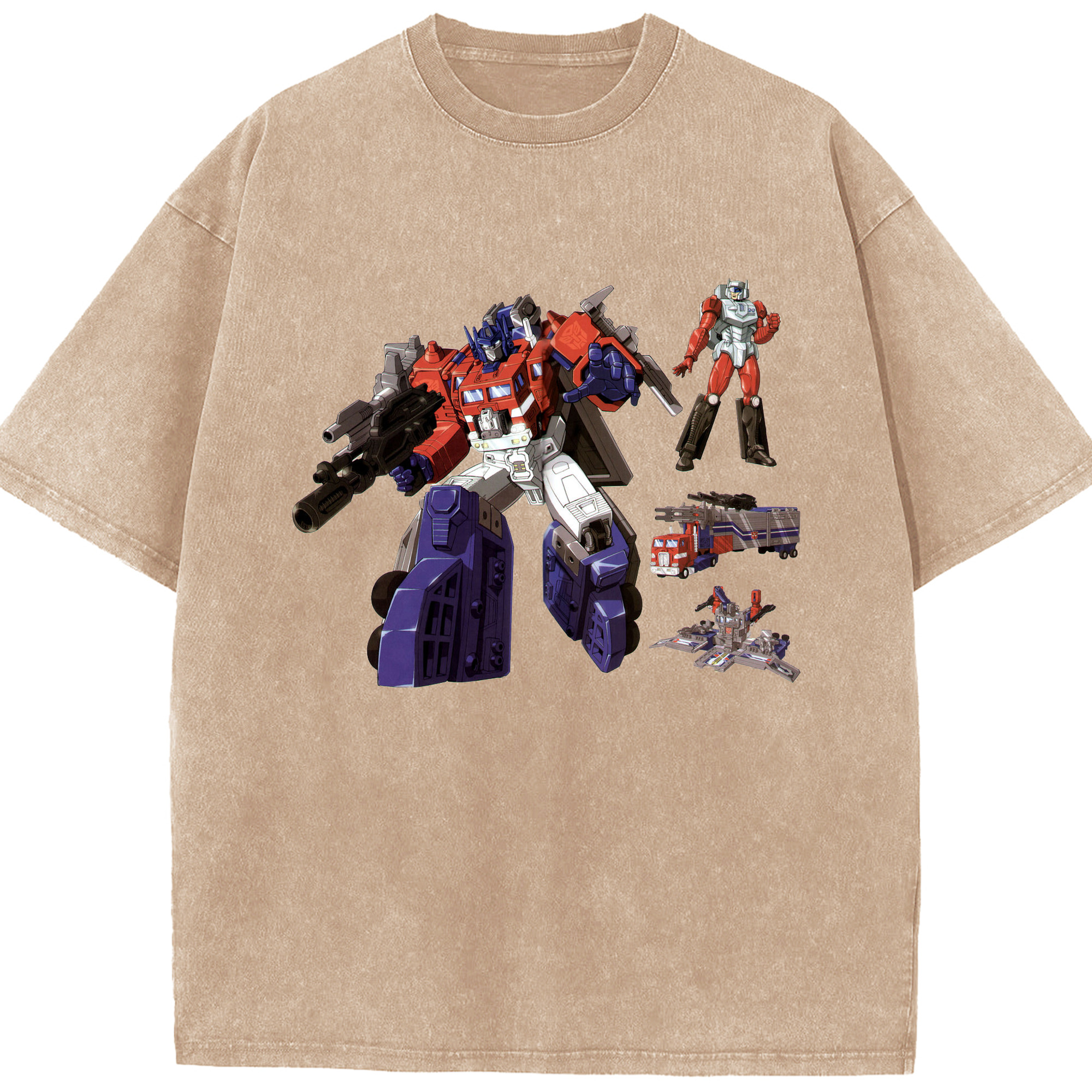 （画像用）  綿100% ヴィンテージ風 半袖Tシャツ（フロントプリント）