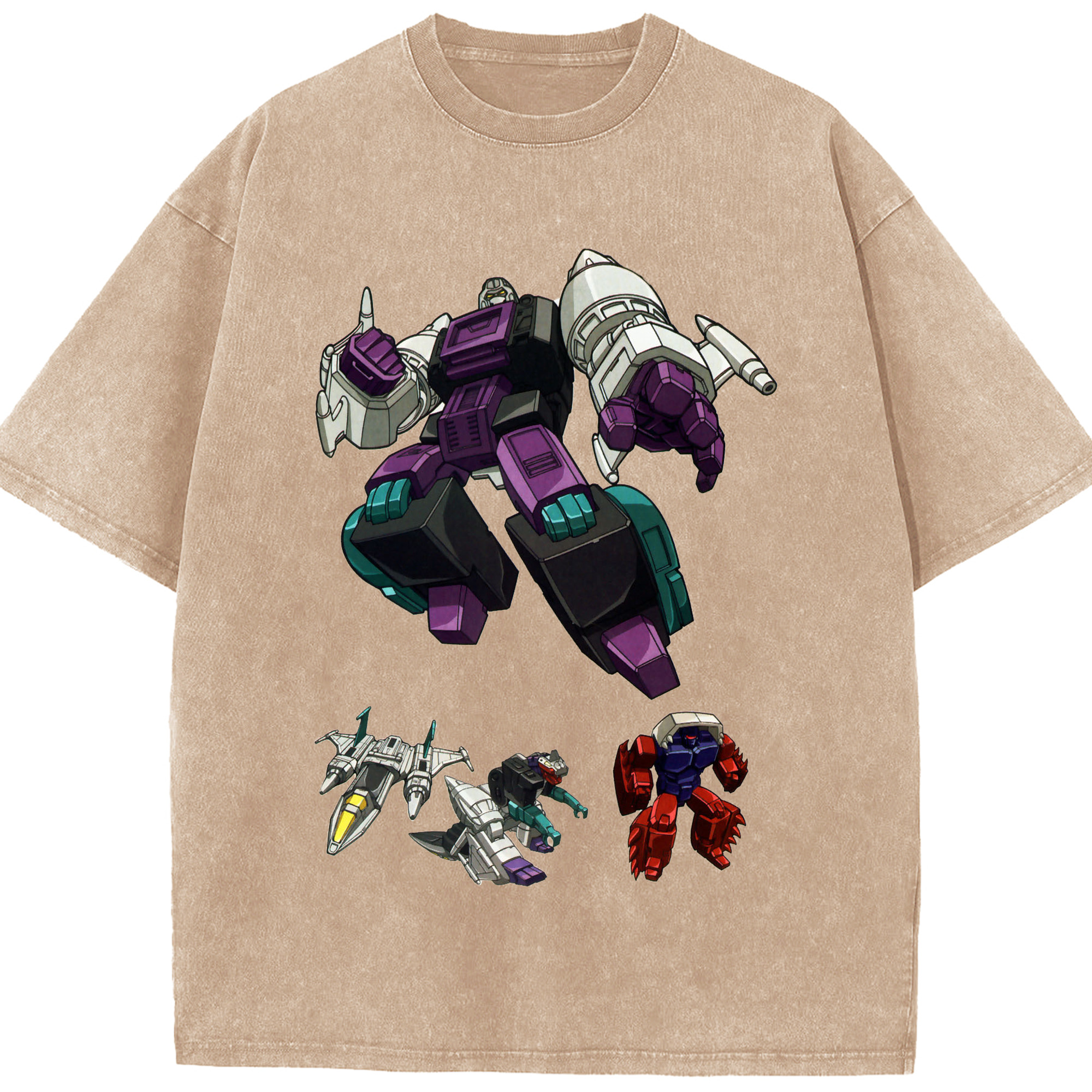 （画像用）  綿100% ヴィンテージ風 半袖Tシャツ（フロントプリント）