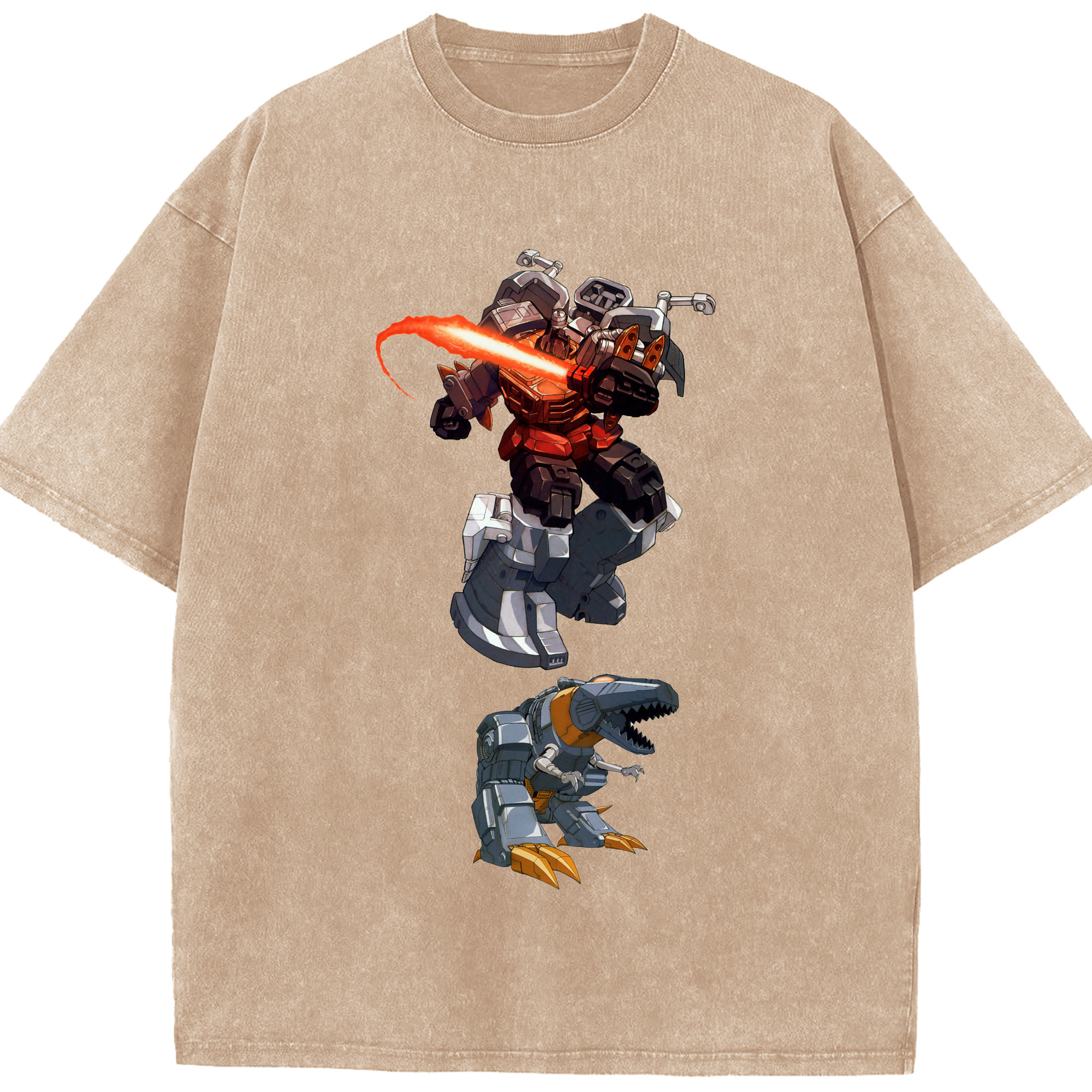 （画像用）  綿100% ヴィンテージ風 半袖Tシャツ（フロントプリント）
