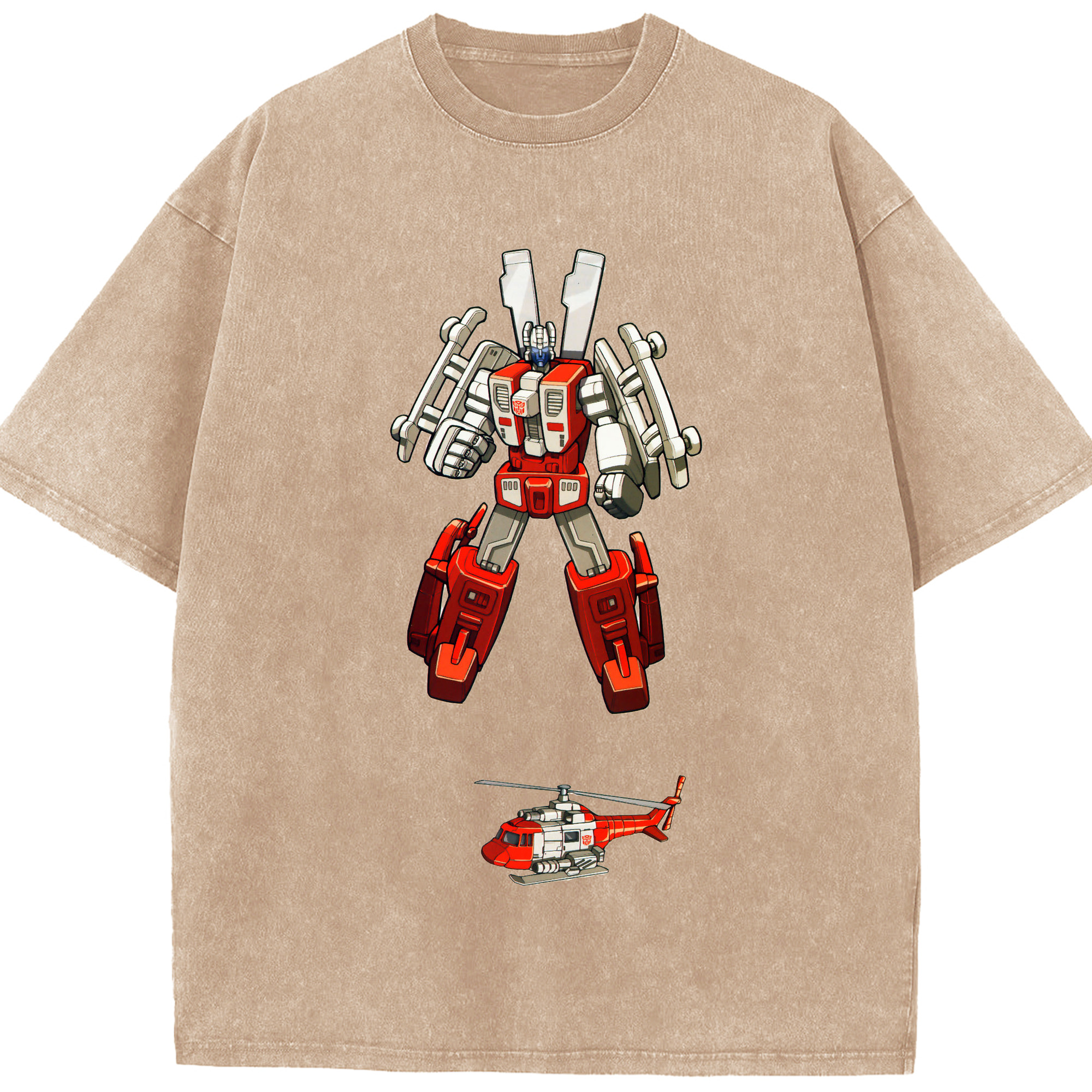 （画像用）  綿100% ヴィンテージ風 半袖Tシャツ（フロントプリント）