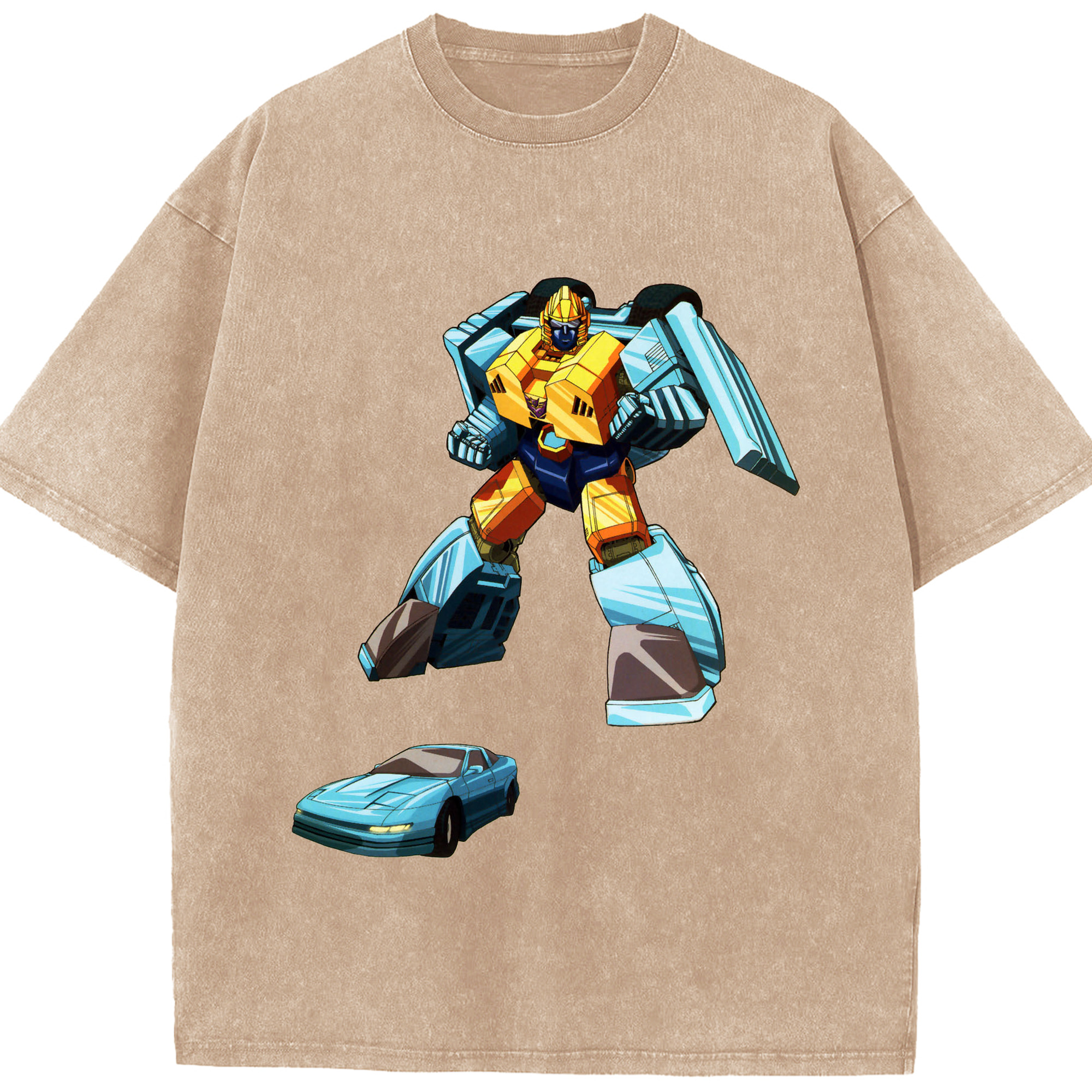 （画像用）  綿100% ヴィンテージ風 半袖Tシャツ（フロントプリント）