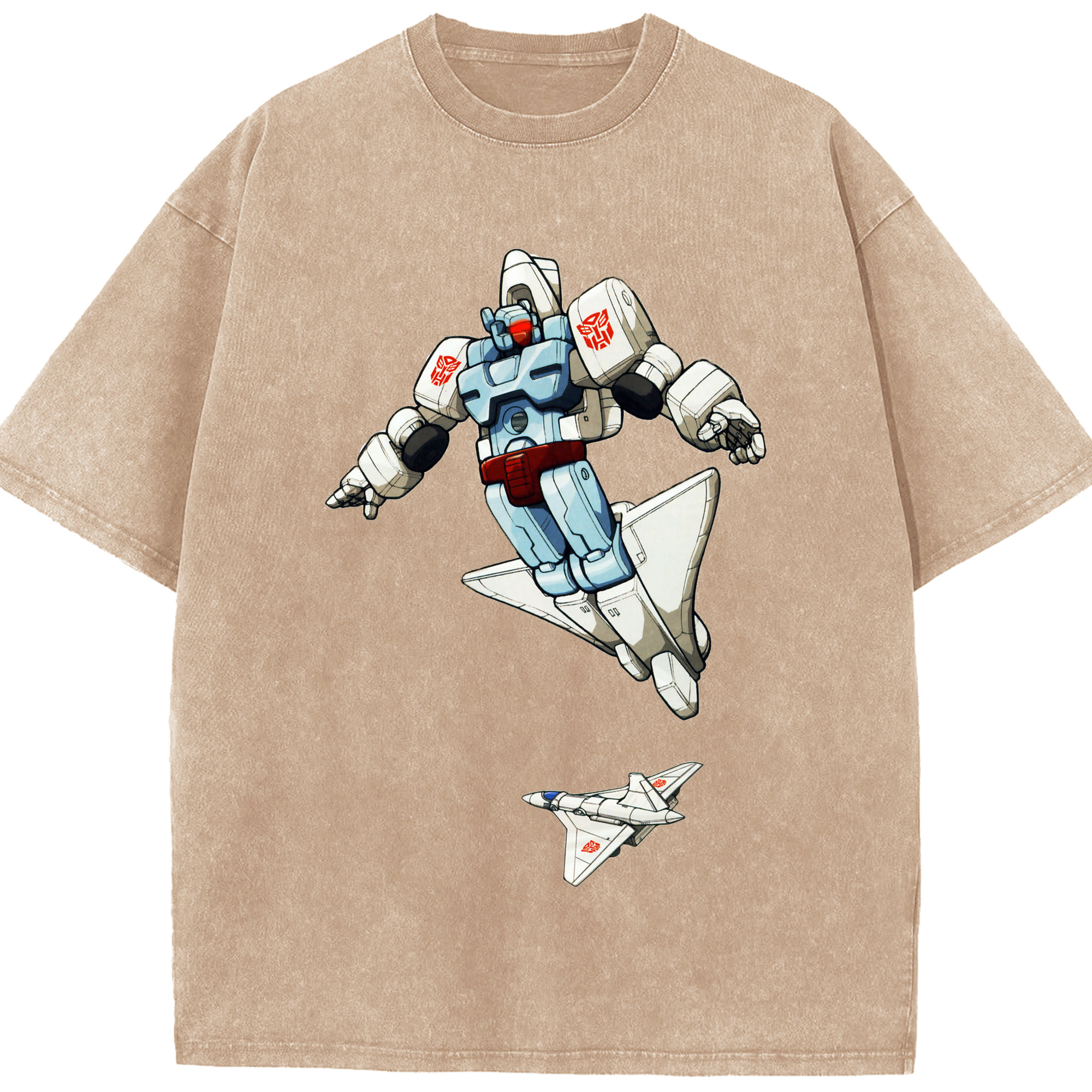 （画像用）  綿100% ヴィンテージ風 半袖Tシャツ（フロントプリント）