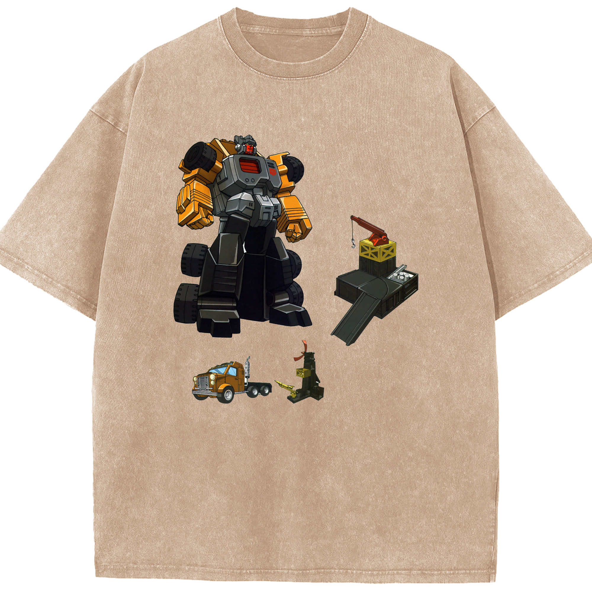 （画像用）  綿100% ヴィンテージ風 半袖Tシャツ（フロントプリント）