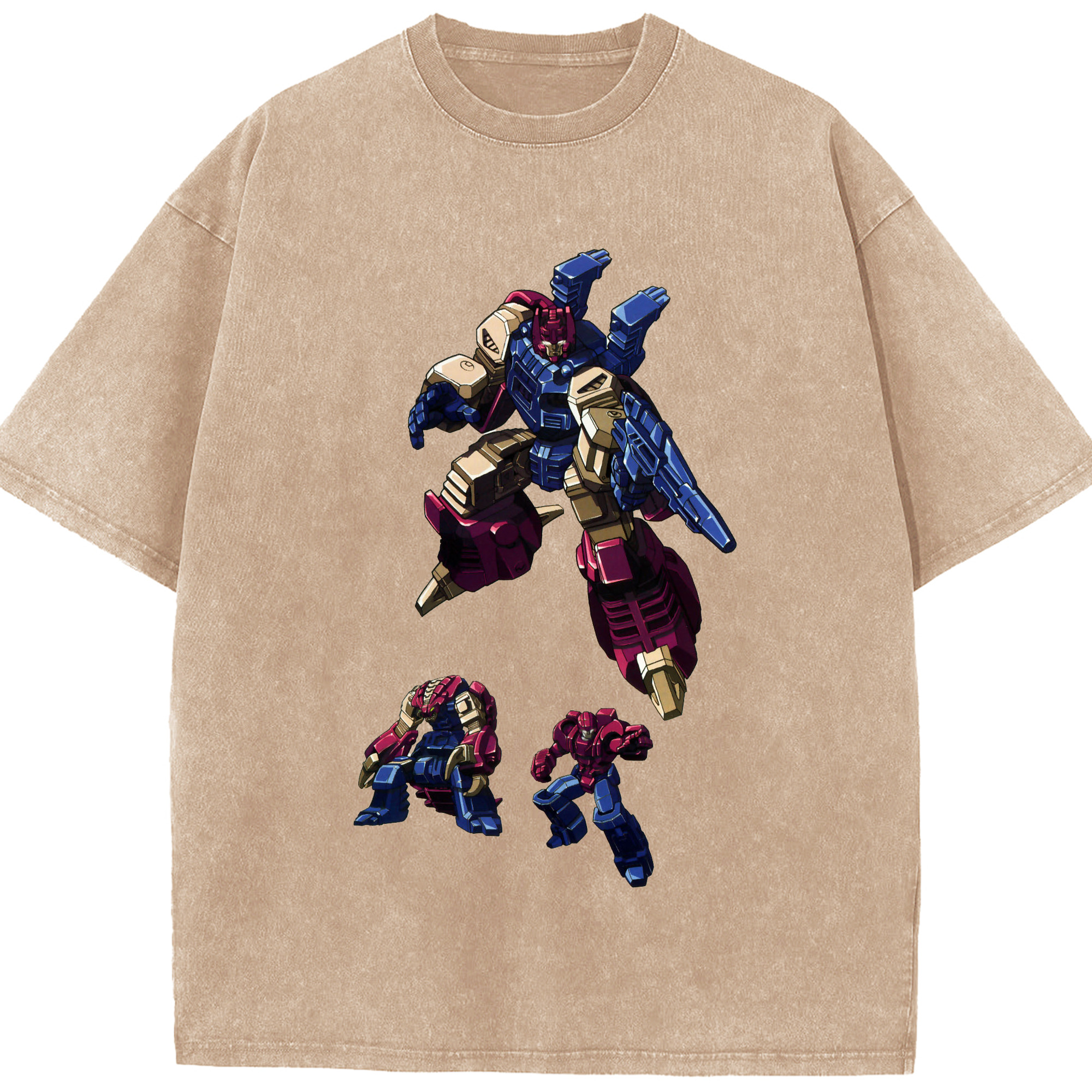 （画像用）  綿100% ヴィンテージ風 半袖Tシャツ（フロントプリント）