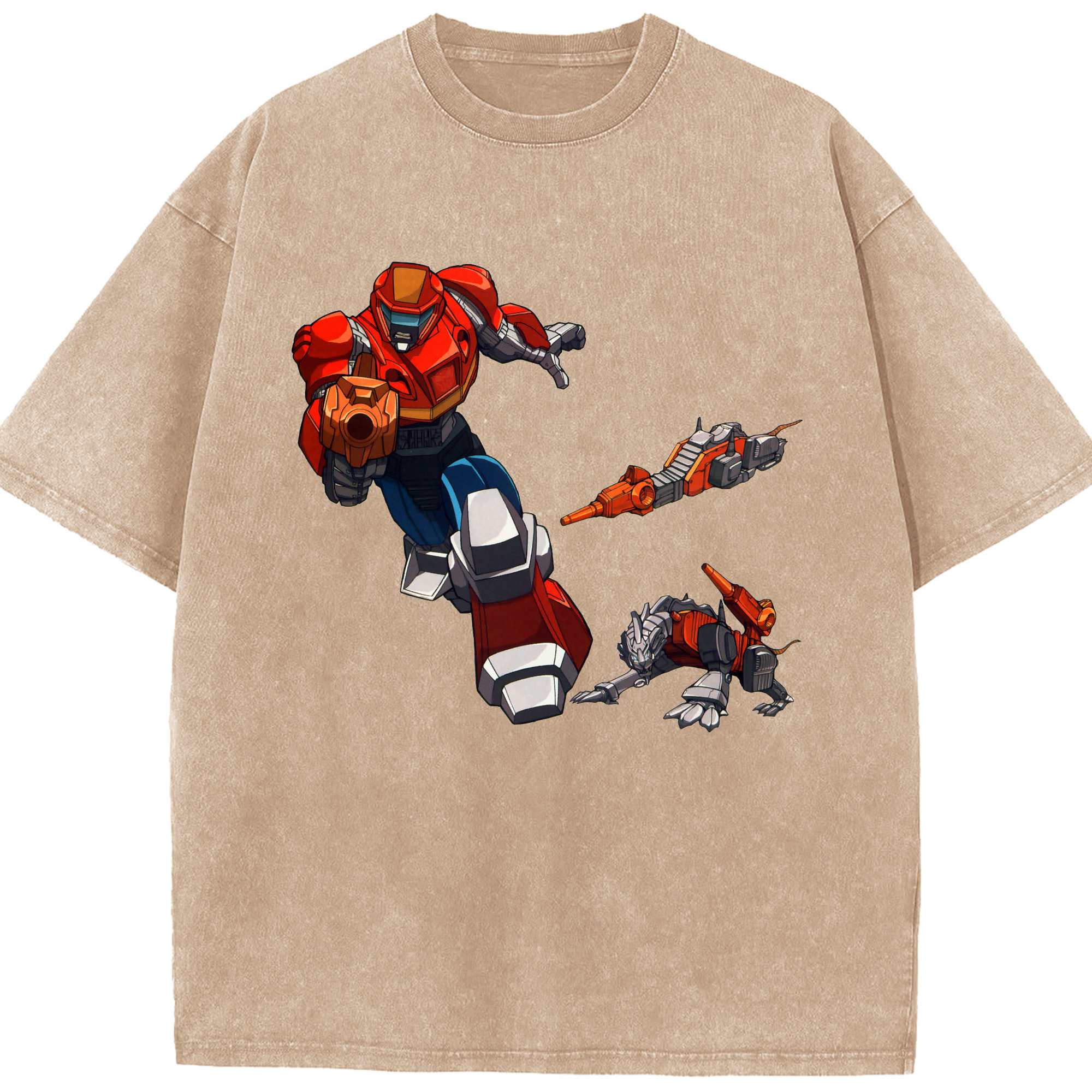 （画像用）  綿100% ヴィンテージ風 半袖Tシャツ（フロントプリント）