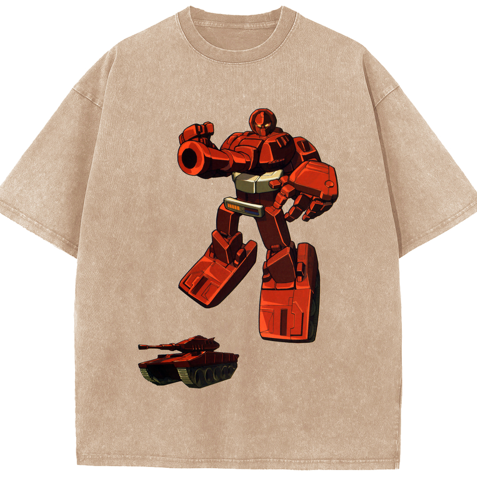 （画像用）  綿100% ヴィンテージ風 半袖Tシャツ（フロントプリント）