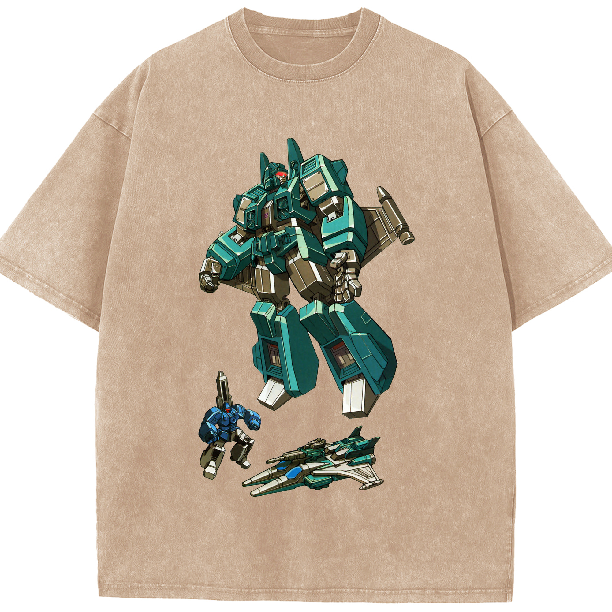（画像用）  綿100% ヴィンテージ風 半袖Tシャツ（フロントプリント）