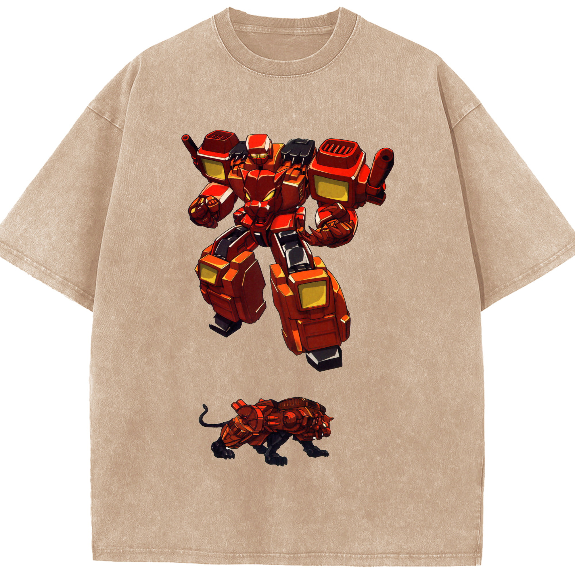 （画像用）  綿100% ヴィンテージ風 半袖Tシャツ（フロントプリント）