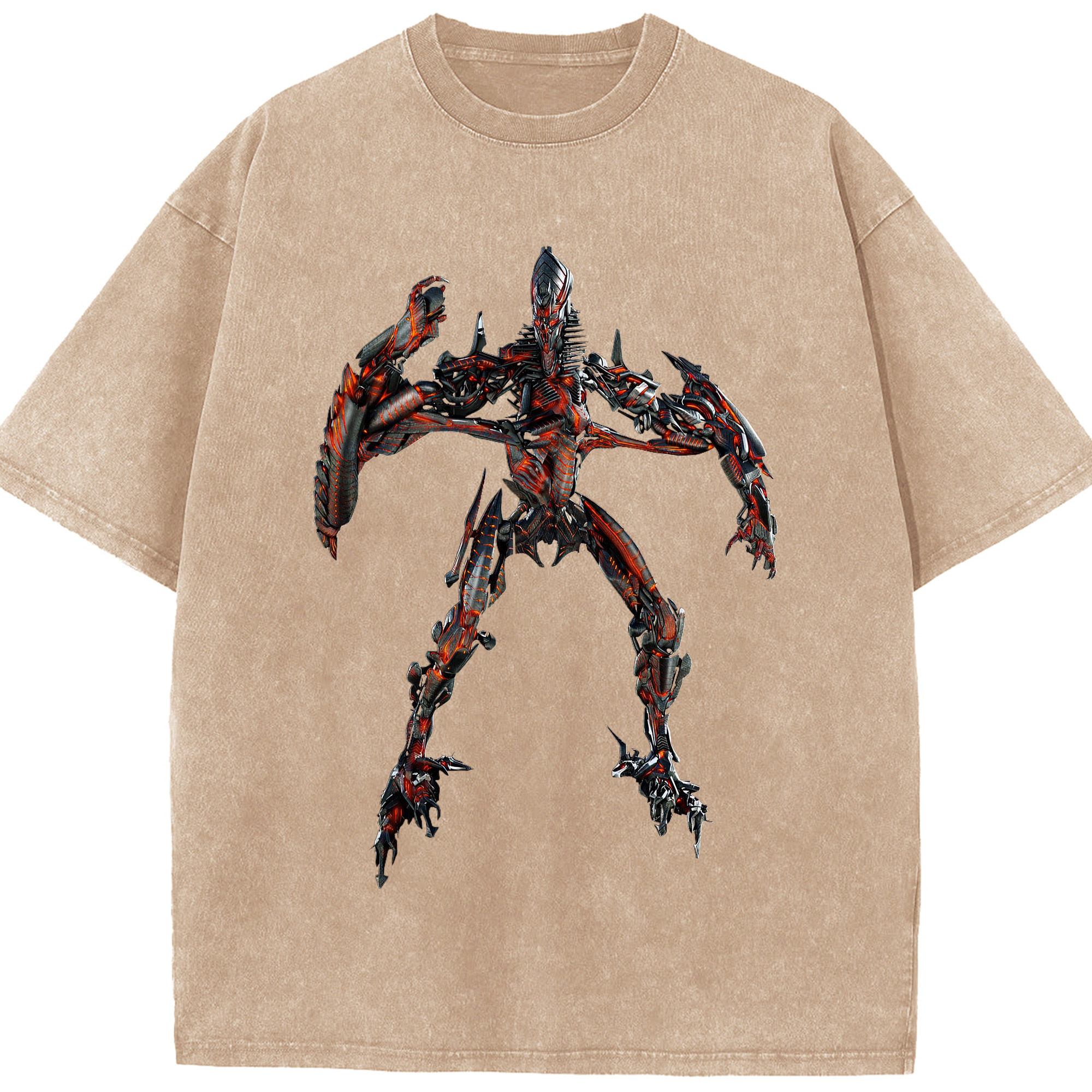 （画像用）  綿100% ヴィンテージ風 半袖Tシャツ（フロントプリント）