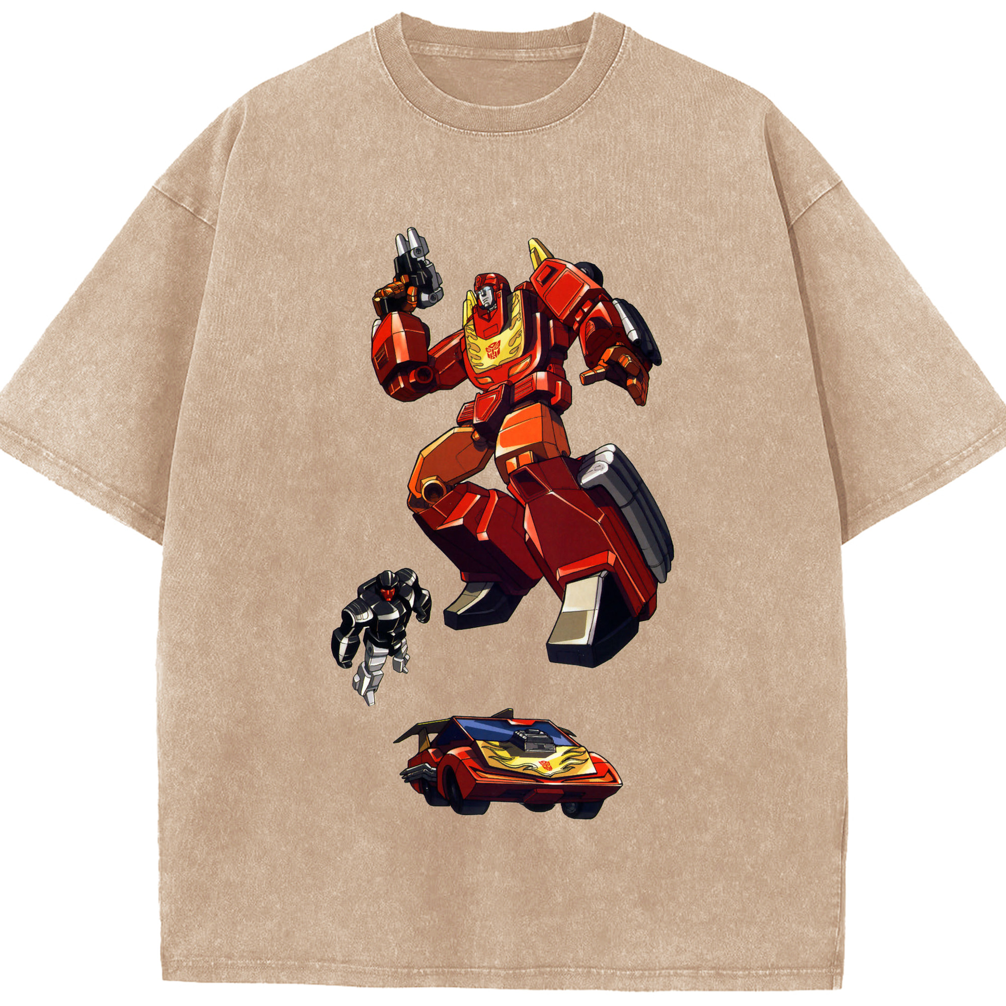 （画像用）  綿100% ヴィンテージ風 半袖Tシャツ（フロントプリント）