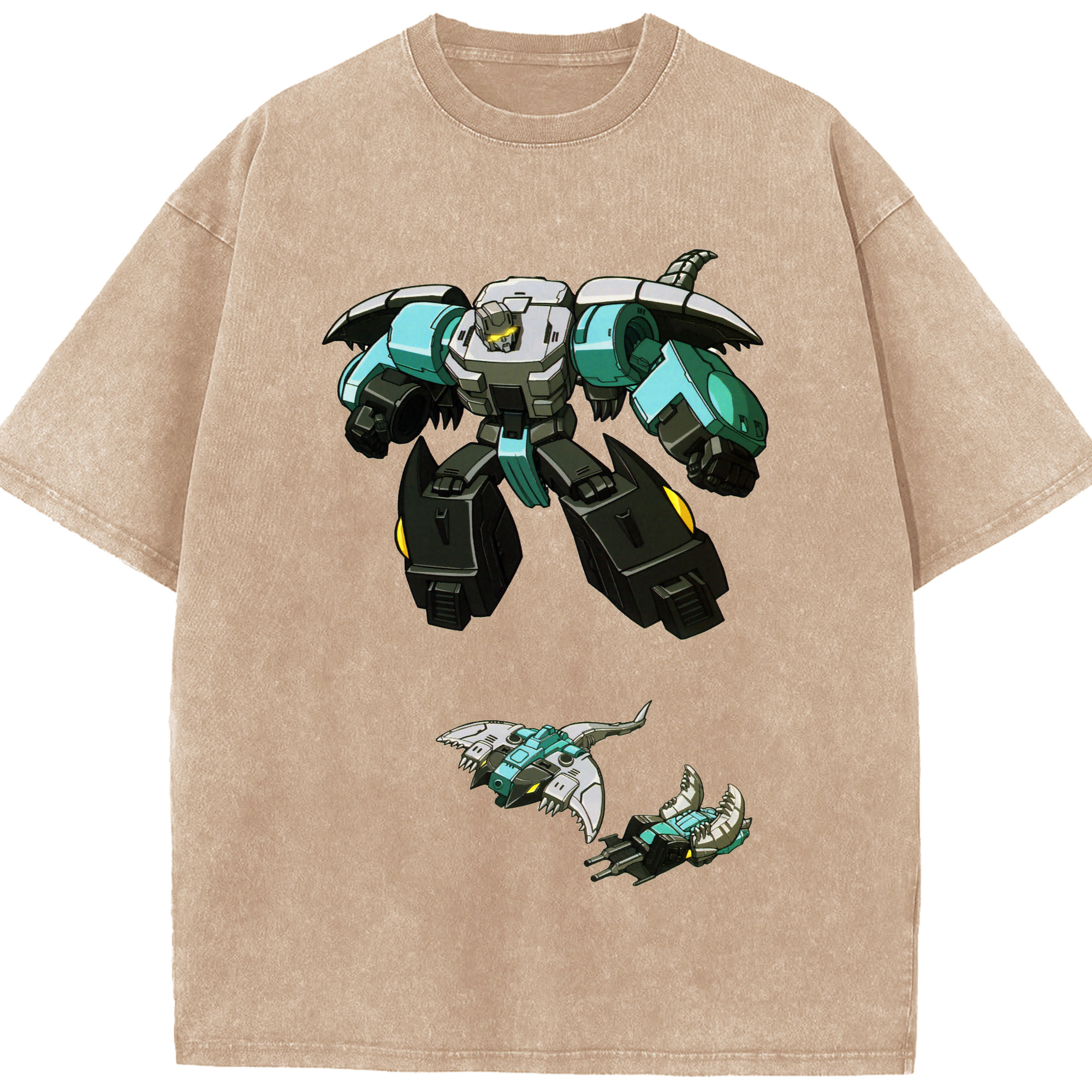 （画像用）  綿100% ヴィンテージ風 半袖Tシャツ（フロントプリント）