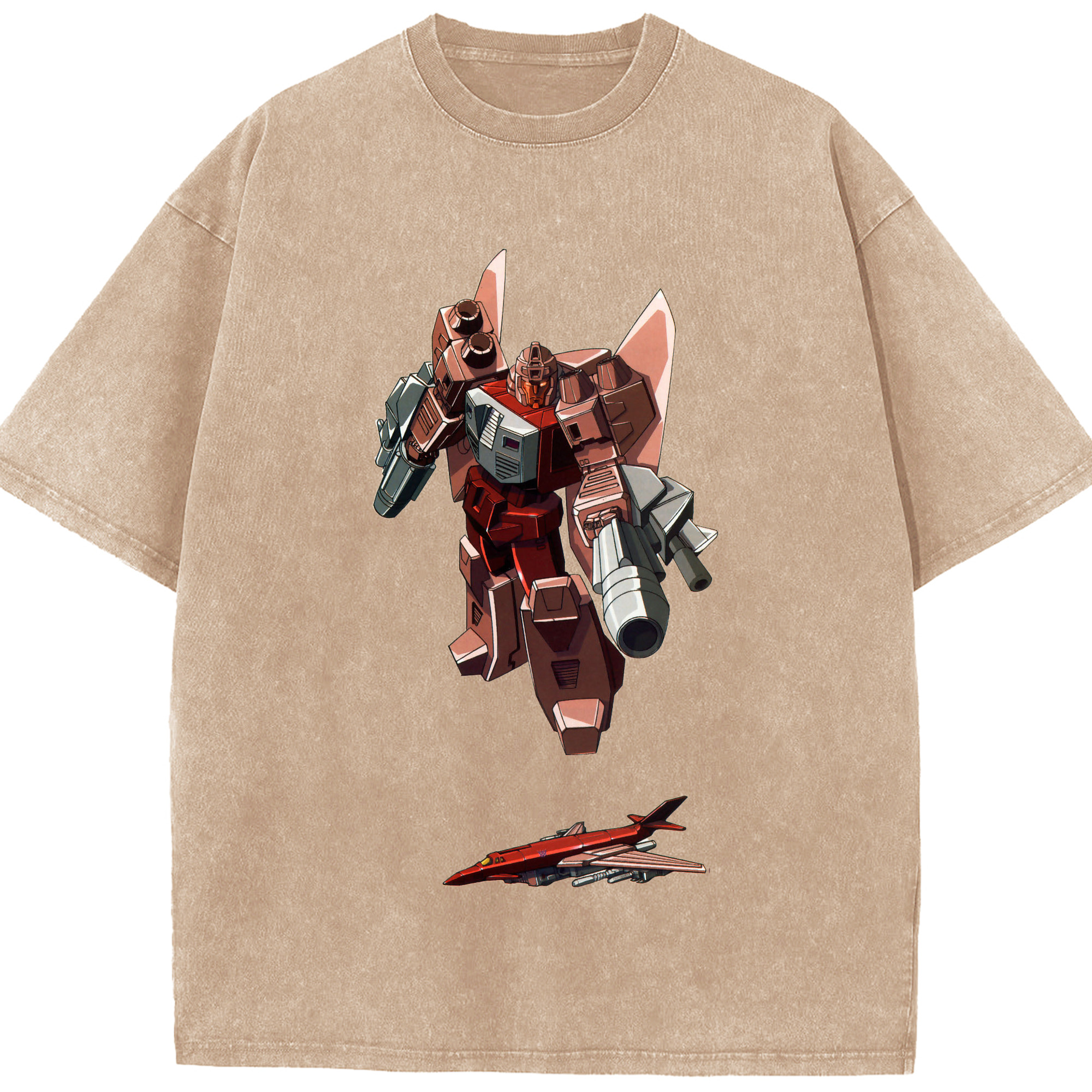 （画像用）  綿100% ヴィンテージ風 半袖Tシャツ（フロントプリント）