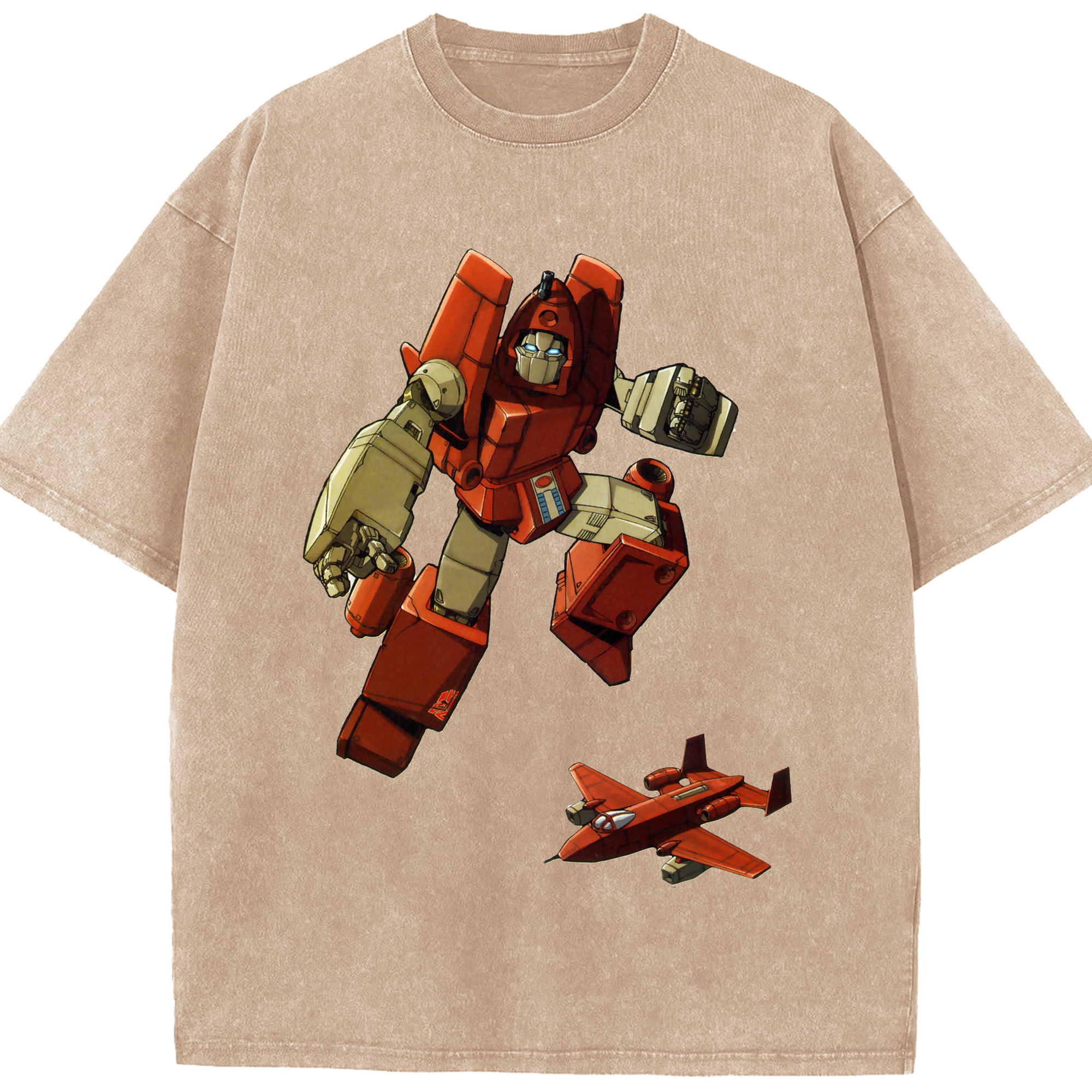 （画像用）  綿100% ヴィンテージ風 半袖Tシャツ（フロントプリント）