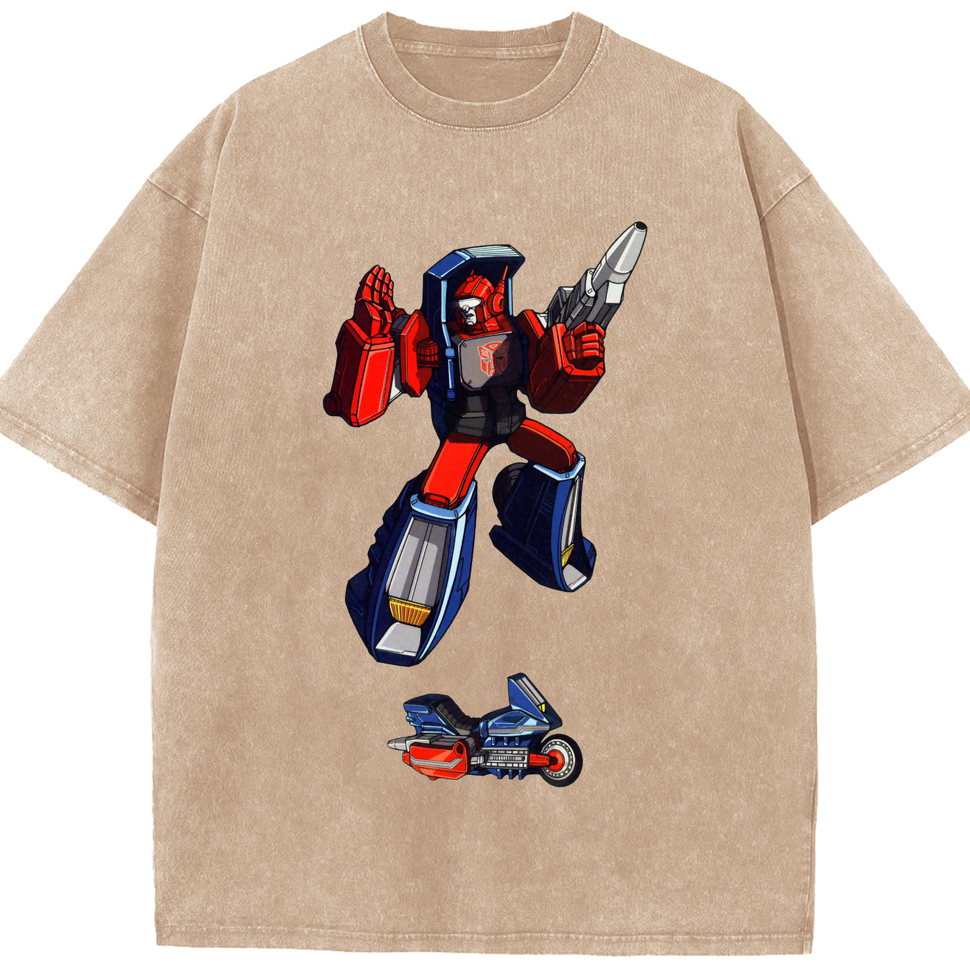 （画像用）  綿100% ヴィンテージ風 半袖Tシャツ（フロントプリント）