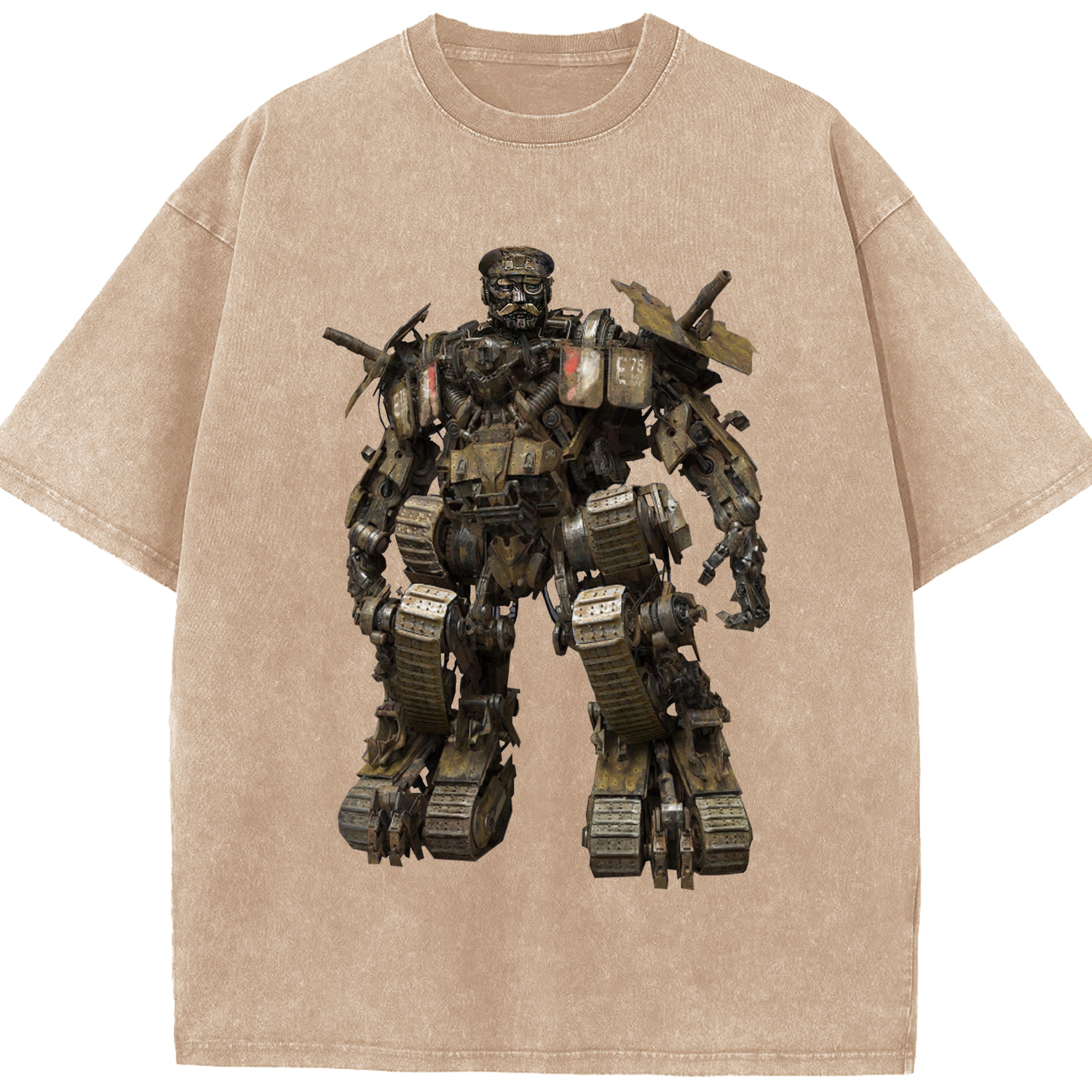 （画像用）  綿100% ヴィンテージ風 半袖Tシャツ（フロントプリント）