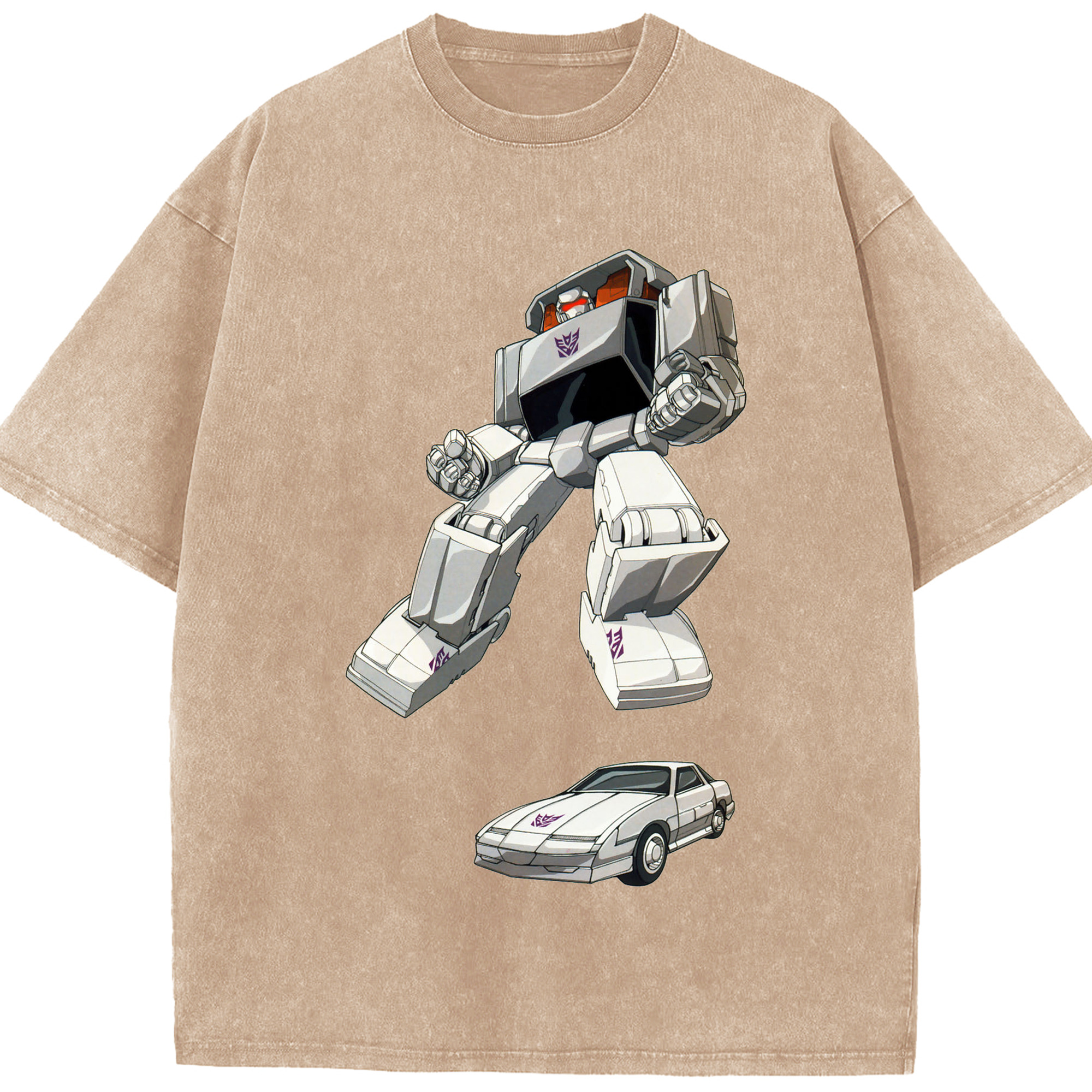 （画像用）  綿100% ヴィンテージ風 半袖Tシャツ（フロントプリント）