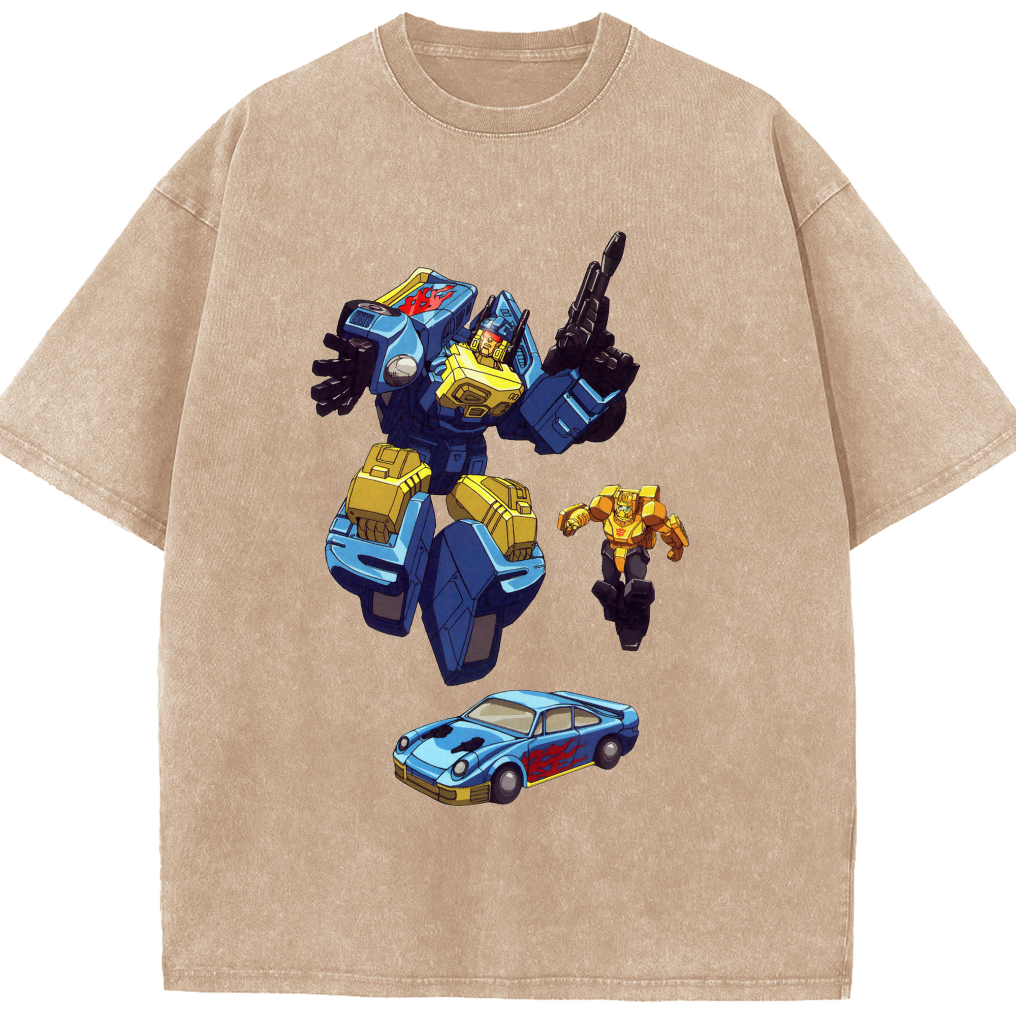 （画像用）  綿100% ヴィンテージ風 半袖Tシャツ（フロントプリント）