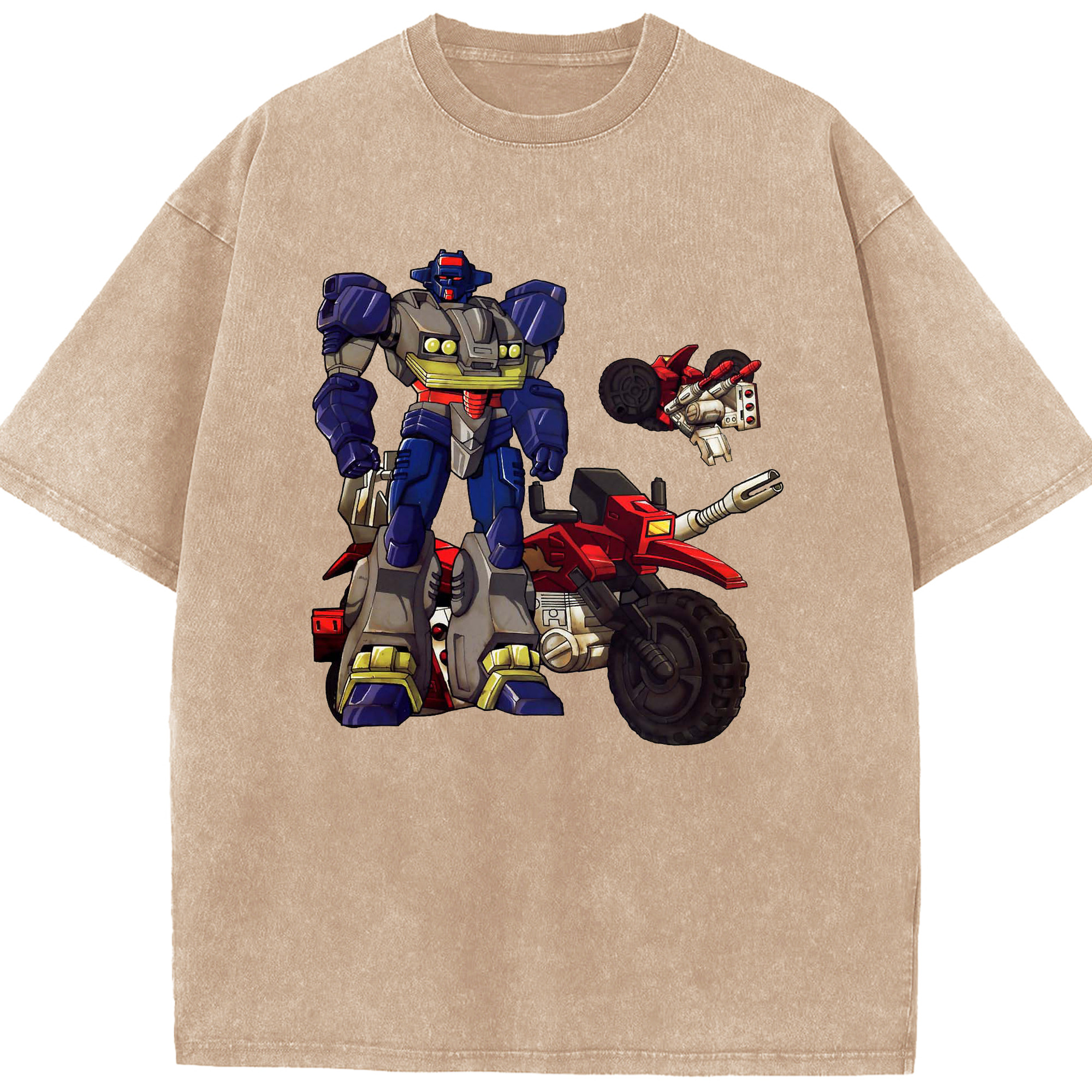 （画像用）  綿100% ヴィンテージ風 半袖Tシャツ（フロントプリント）