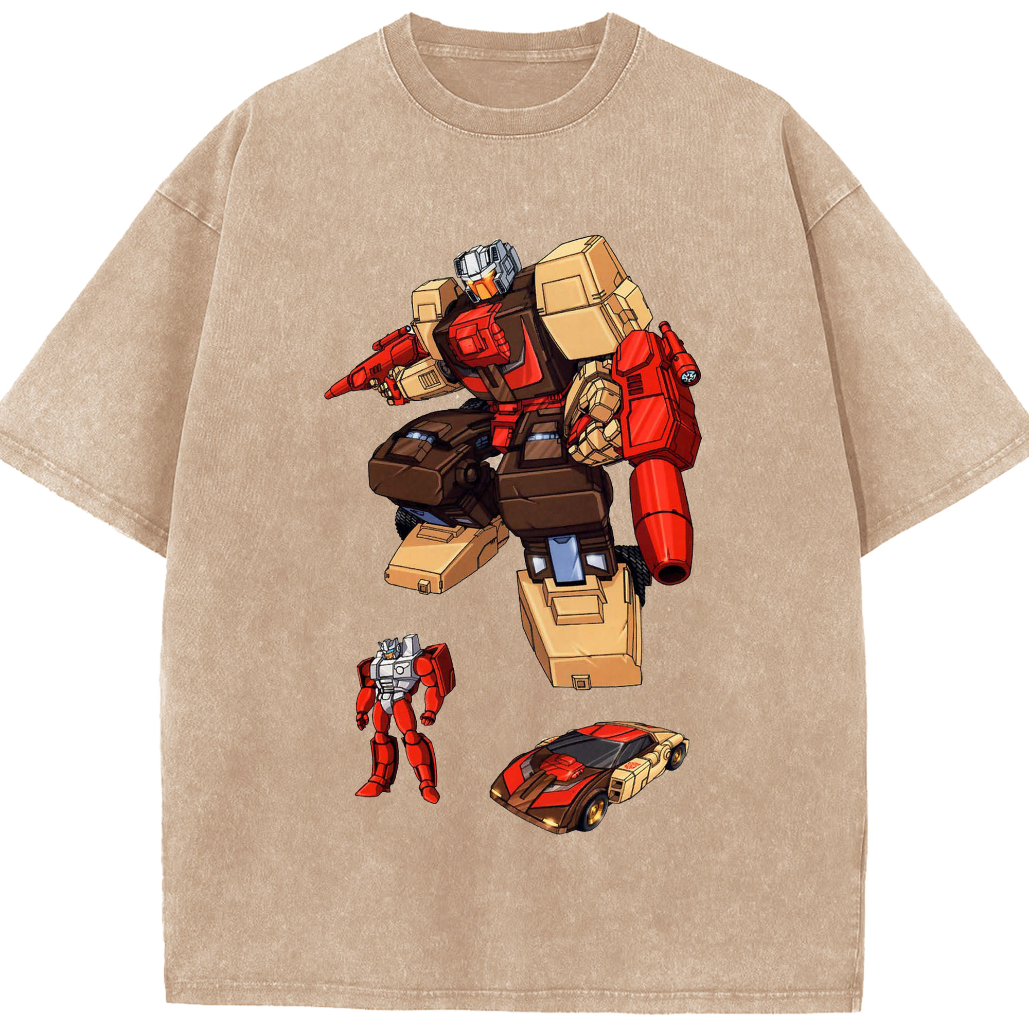 （画像用）  綿100% ヴィンテージ風 半袖Tシャツ（フロントプリント）