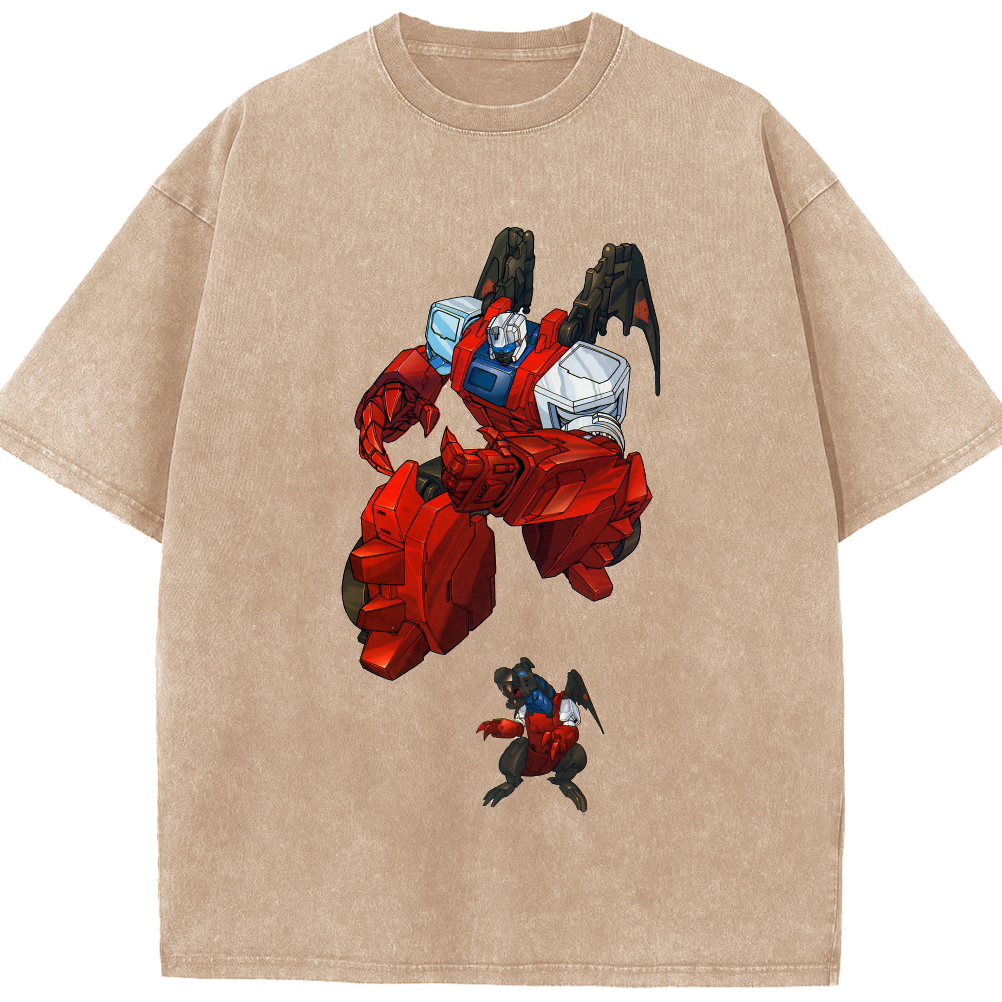 （画像用）  綿100% ヴィンテージ風 半袖Tシャツ（フロントプリント）