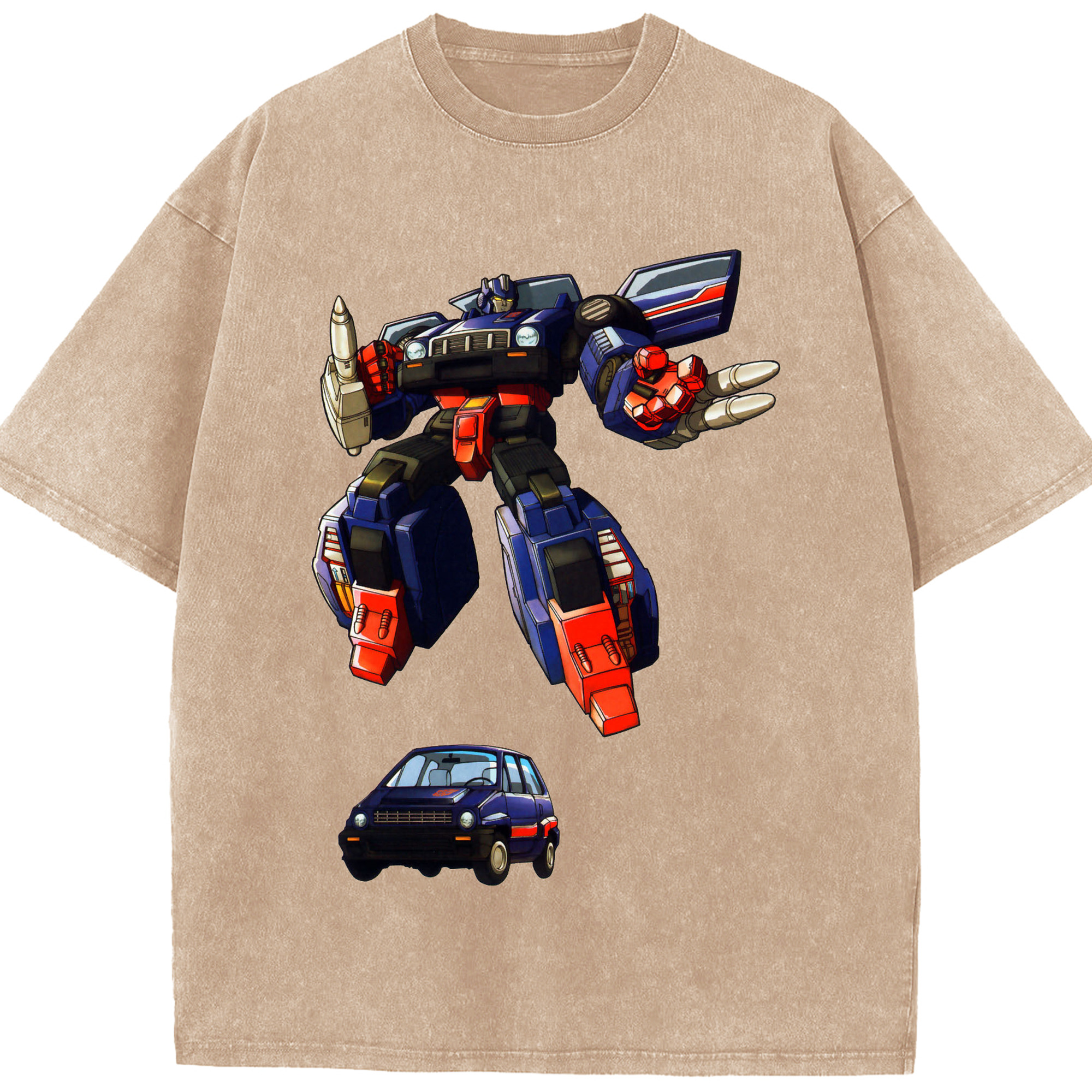 （画像用）  綿100% ヴィンテージ風 半袖Tシャツ（フロントプリント）