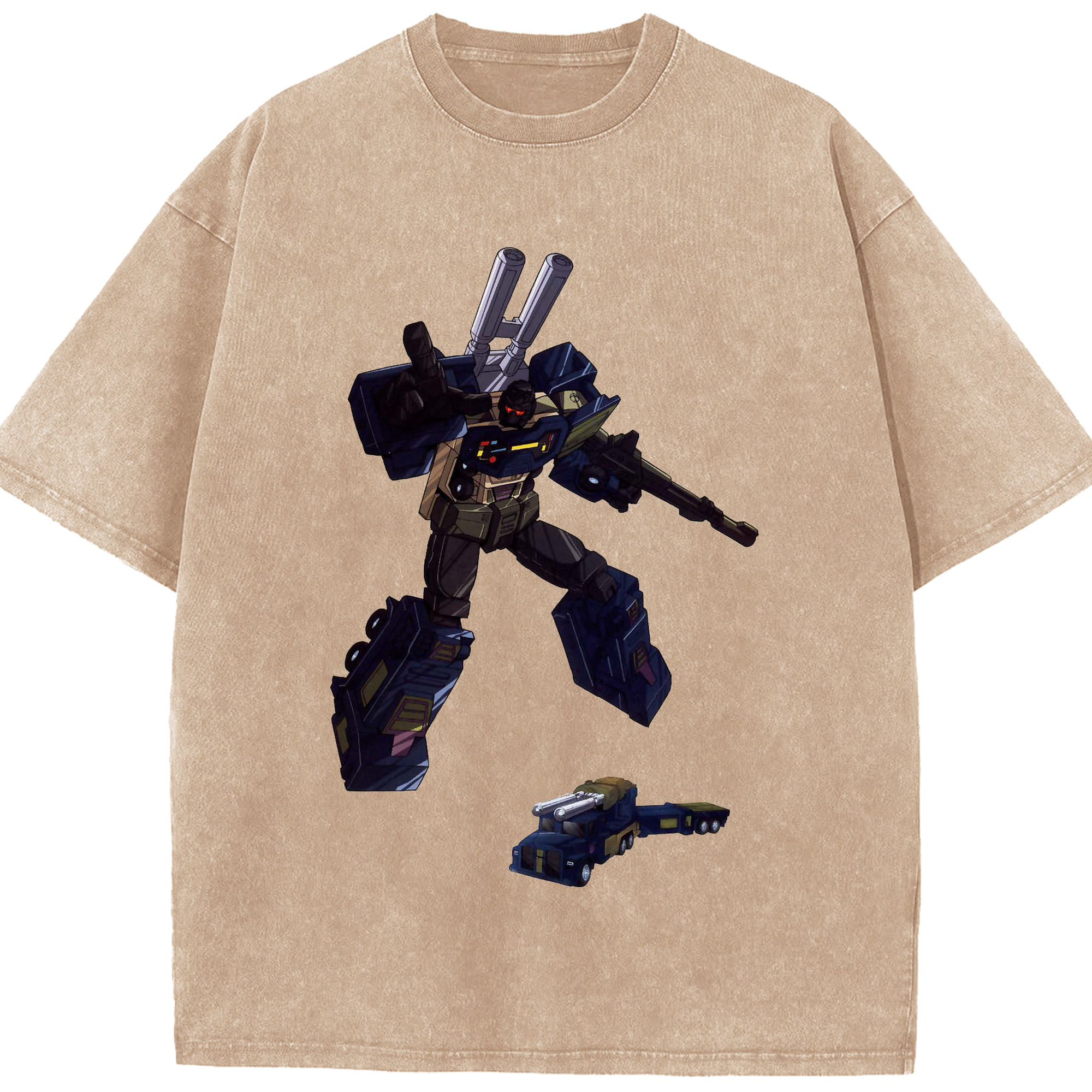 （画像用）  綿100% ヴィンテージ風 半袖Tシャツ（フロントプリント）
