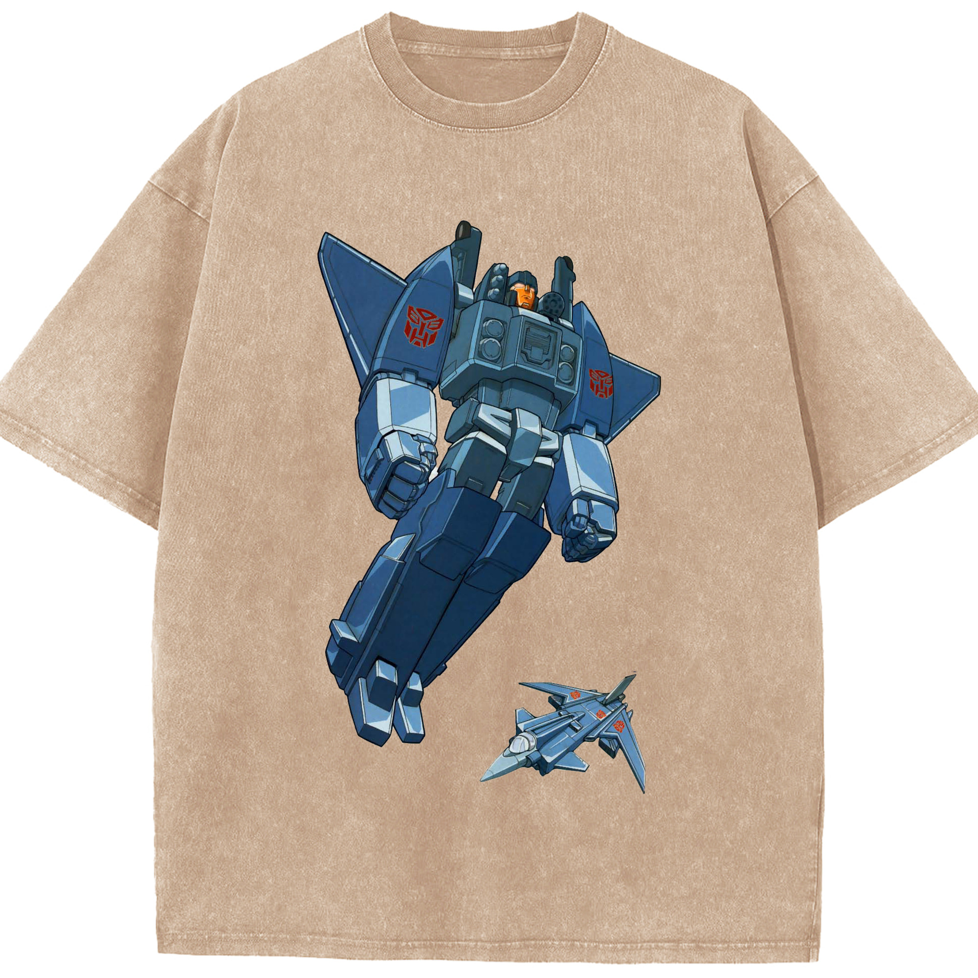 （画像用）  綿100% ヴィンテージ風 半袖Tシャツ（フロントプリント）