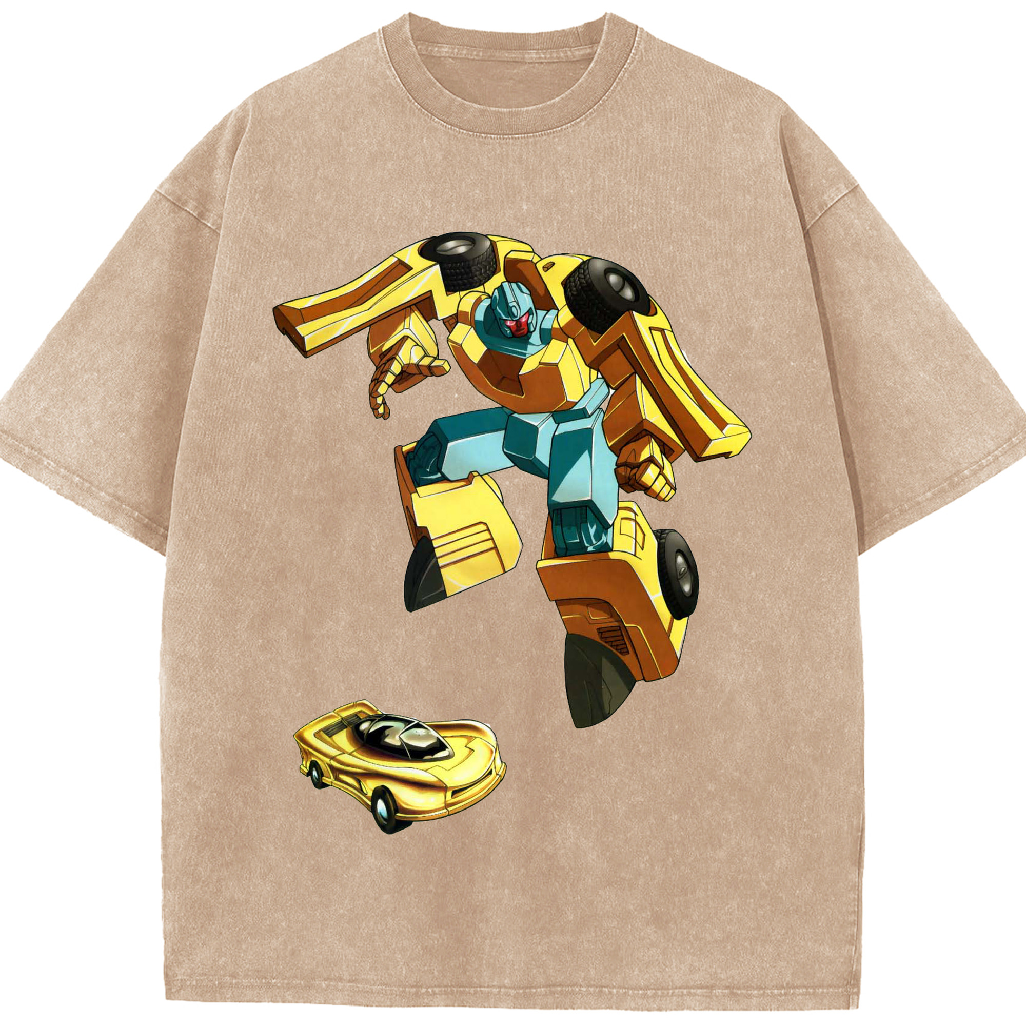 （画像用）  綿100% ヴィンテージ風 半袖Tシャツ（フロントプリント）