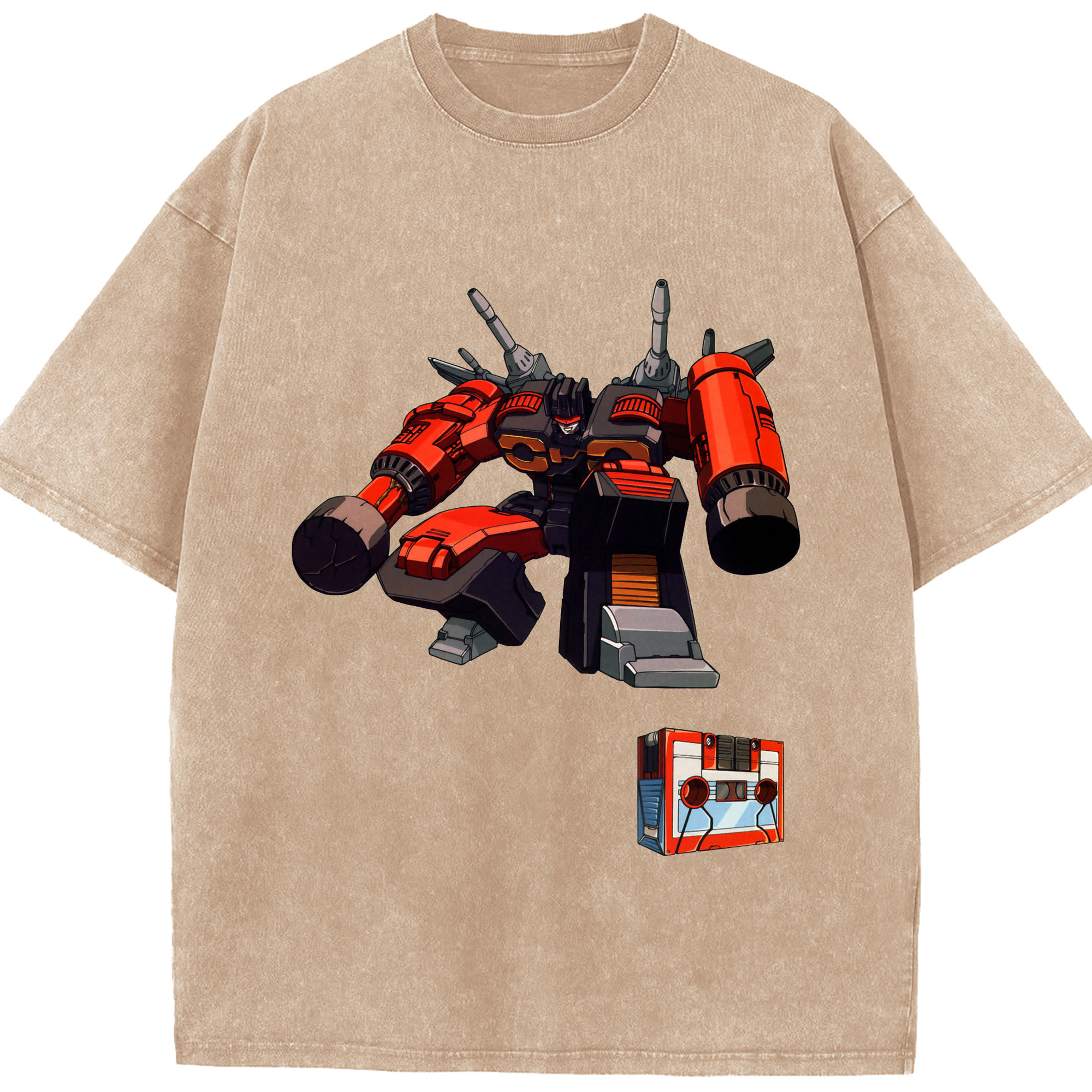 （画像用）  綿100% ヴィンテージ風 半袖Tシャツ（フロントプリント）