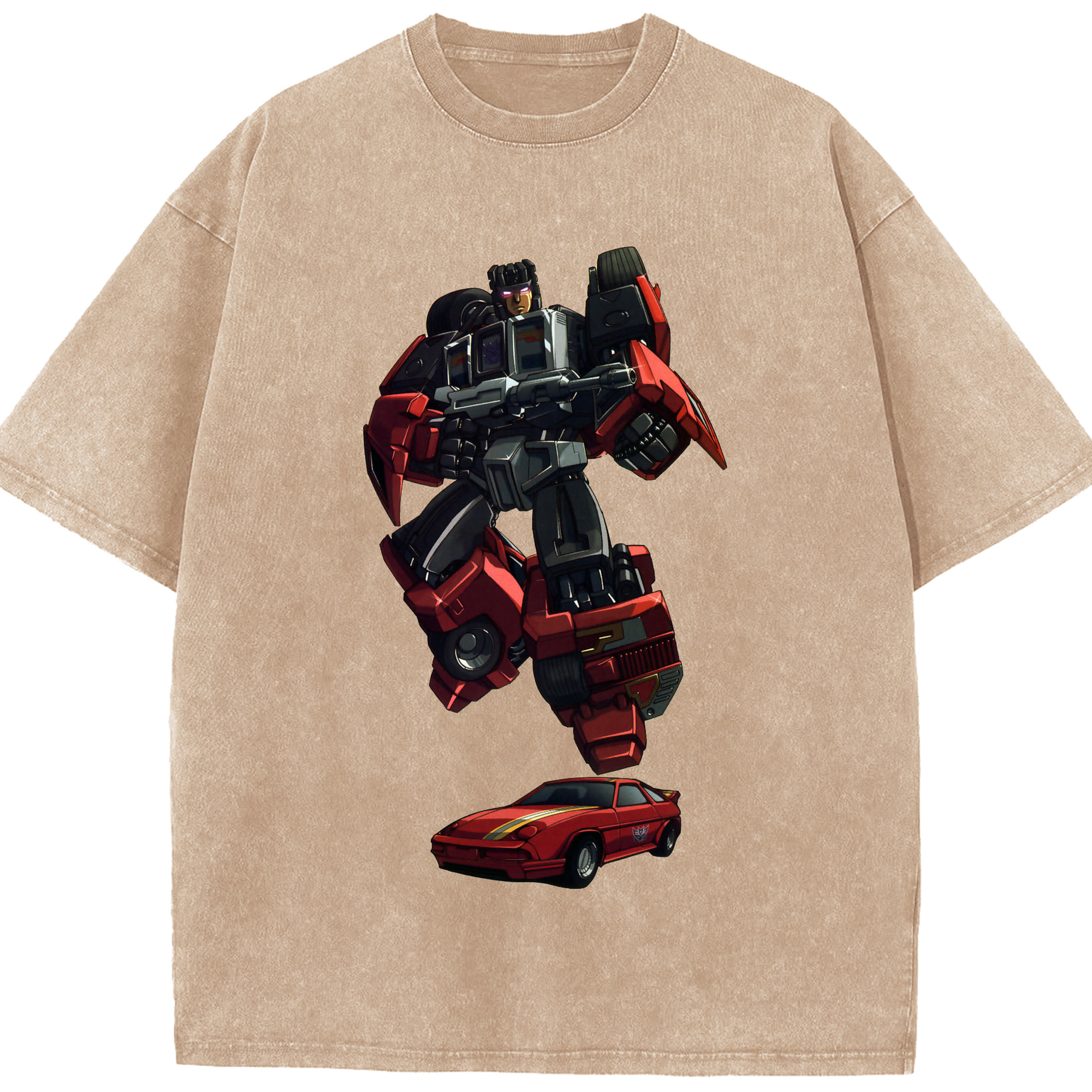 （画像用）  綿100% ヴィンテージ風 半袖Tシャツ（フロントプリント）