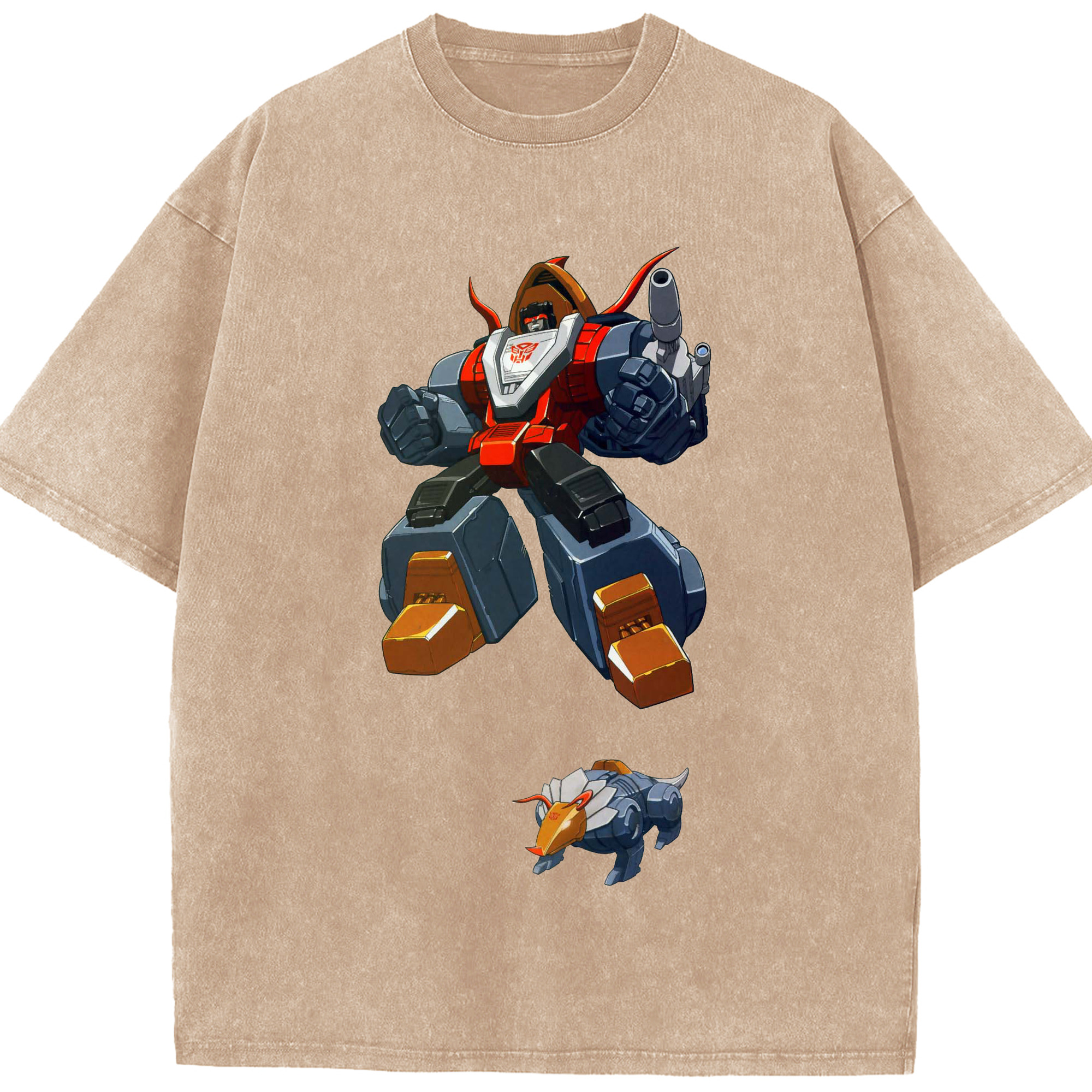 （画像用）  綿100% ヴィンテージ風 半袖Tシャツ（フロントプリント）