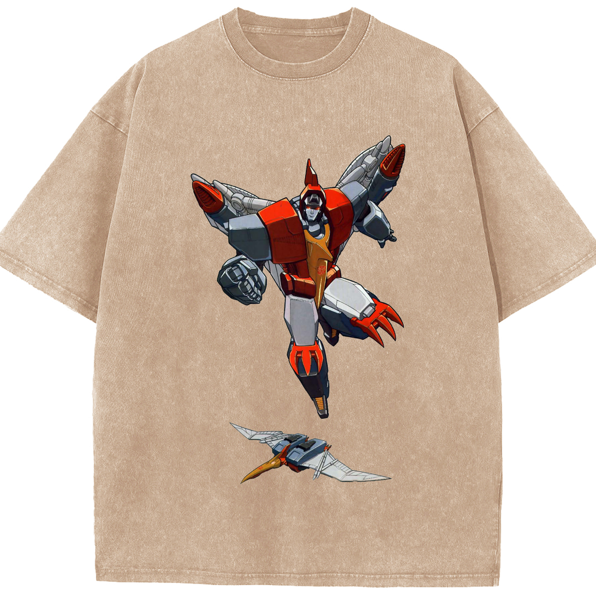 （画像用）  綿100% ヴィンテージ風 半袖Tシャツ（フロントプリント）