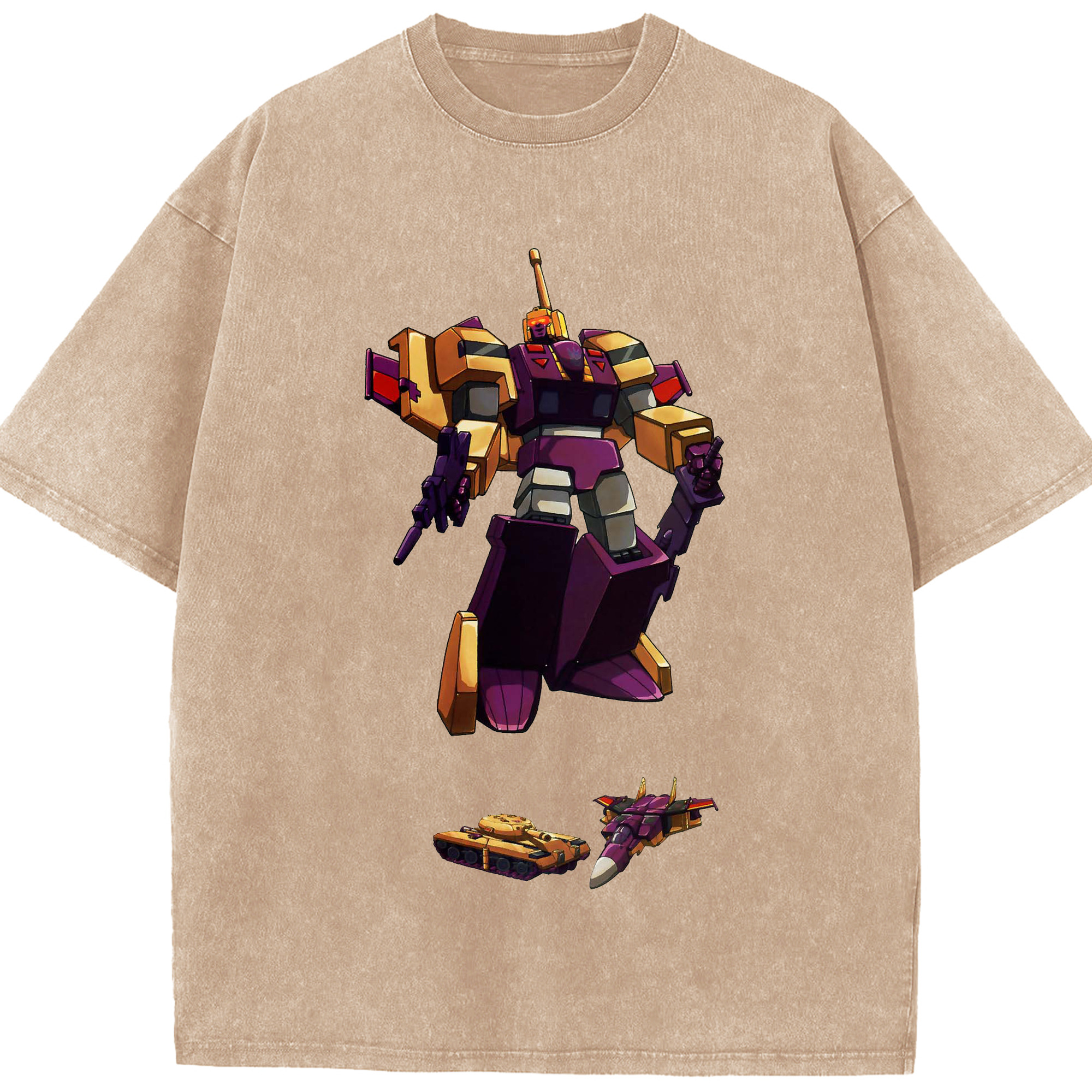 （画像用）  綿100% ヴィンテージ風 半袖Tシャツ（フロントプリント）