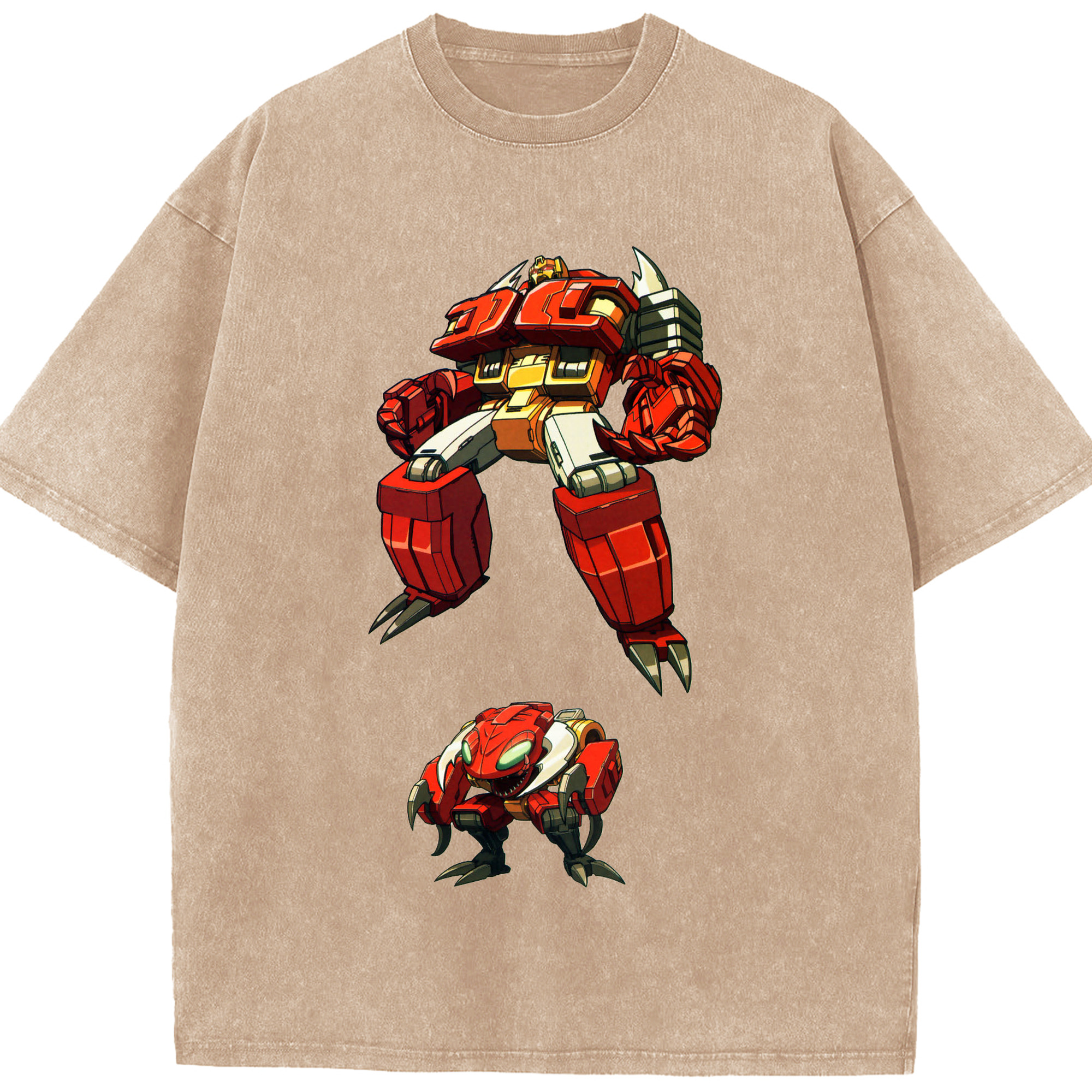 （画像用）  綿100% ヴィンテージ風 半袖Tシャツ（フロントプリント）