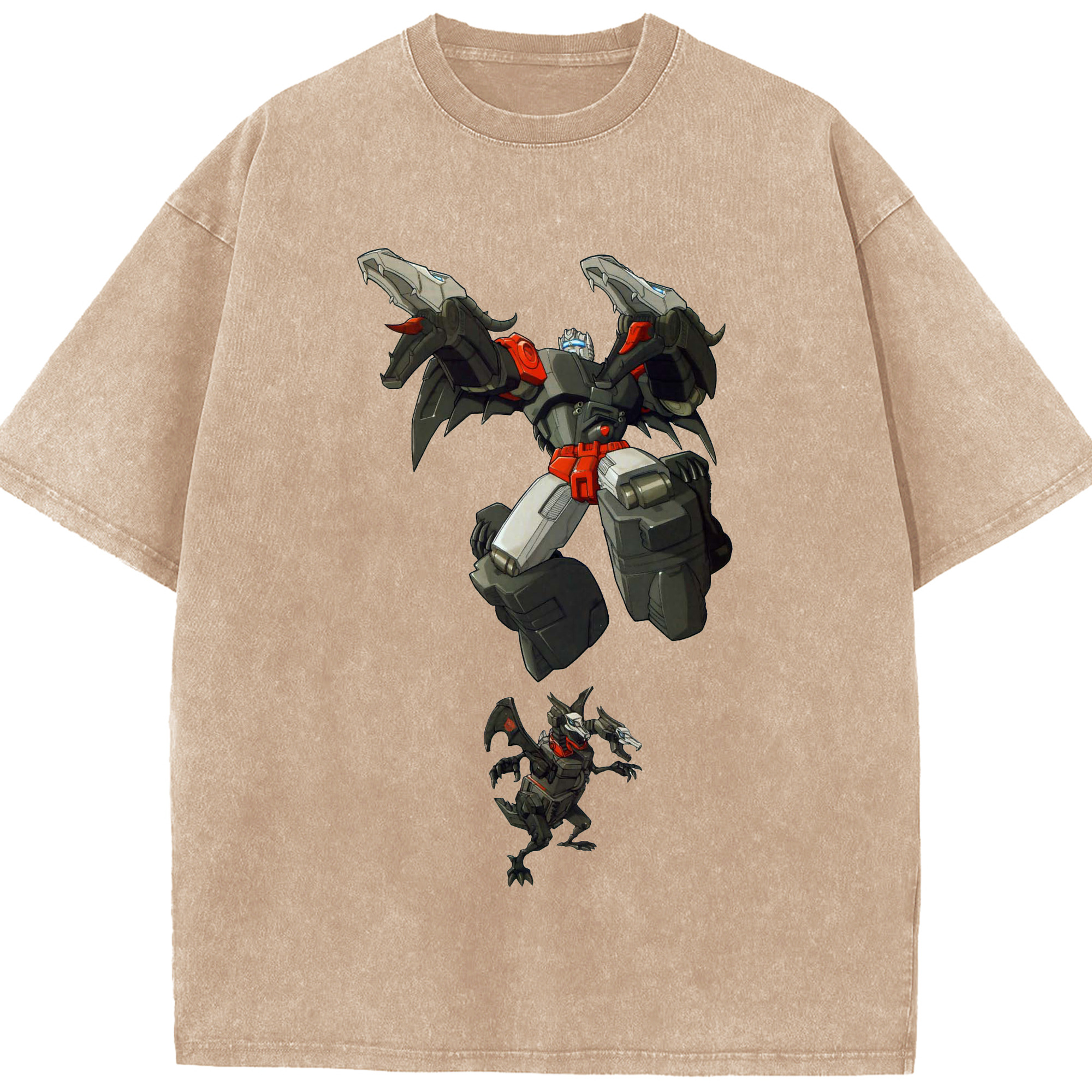 （画像用）  綿100% ヴィンテージ風 半袖Tシャツ（フロントプリント）